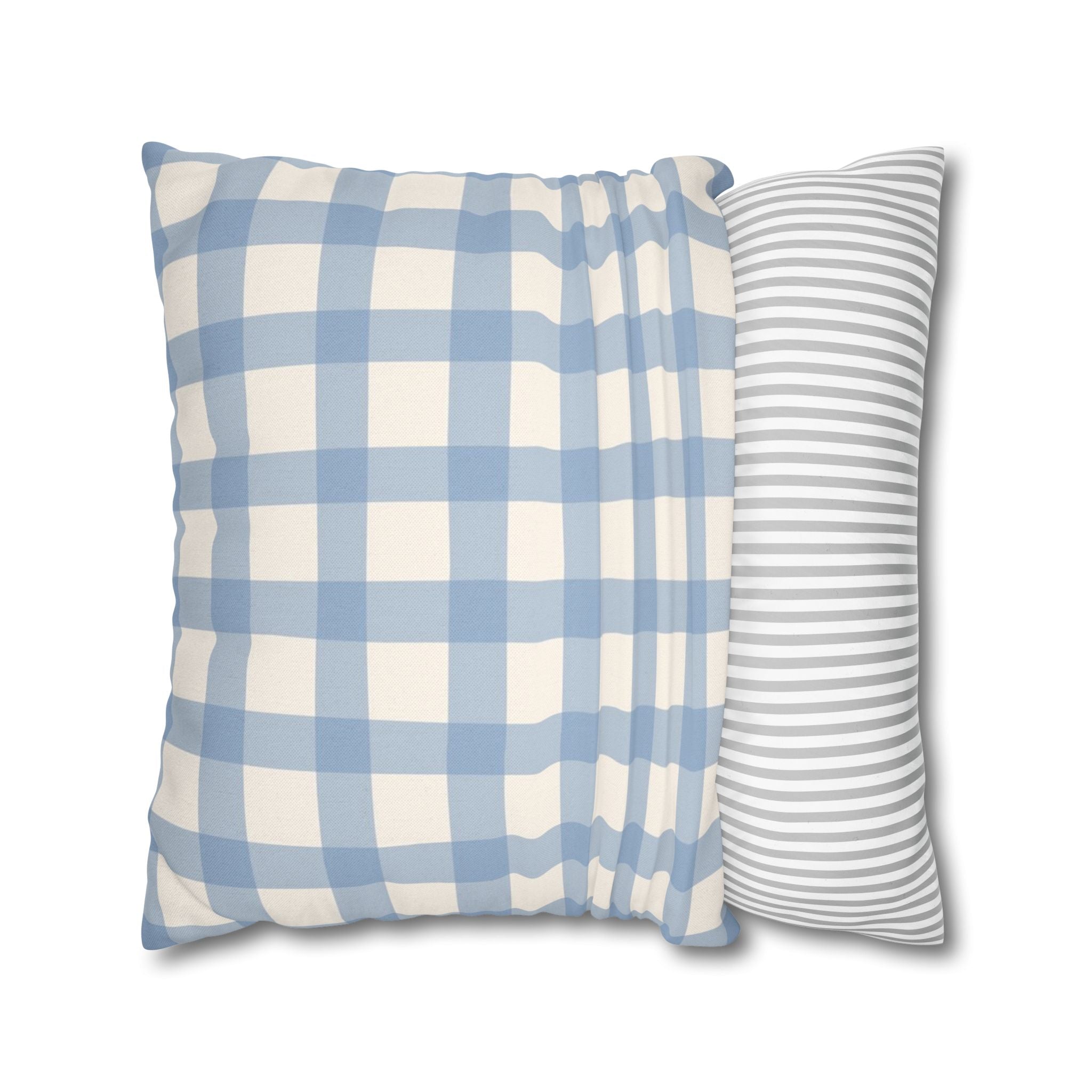 Light Blue Gingham Throw Pillow, Artsulli - Art is Long, Life is Short, Home Decor, , , , , , , 