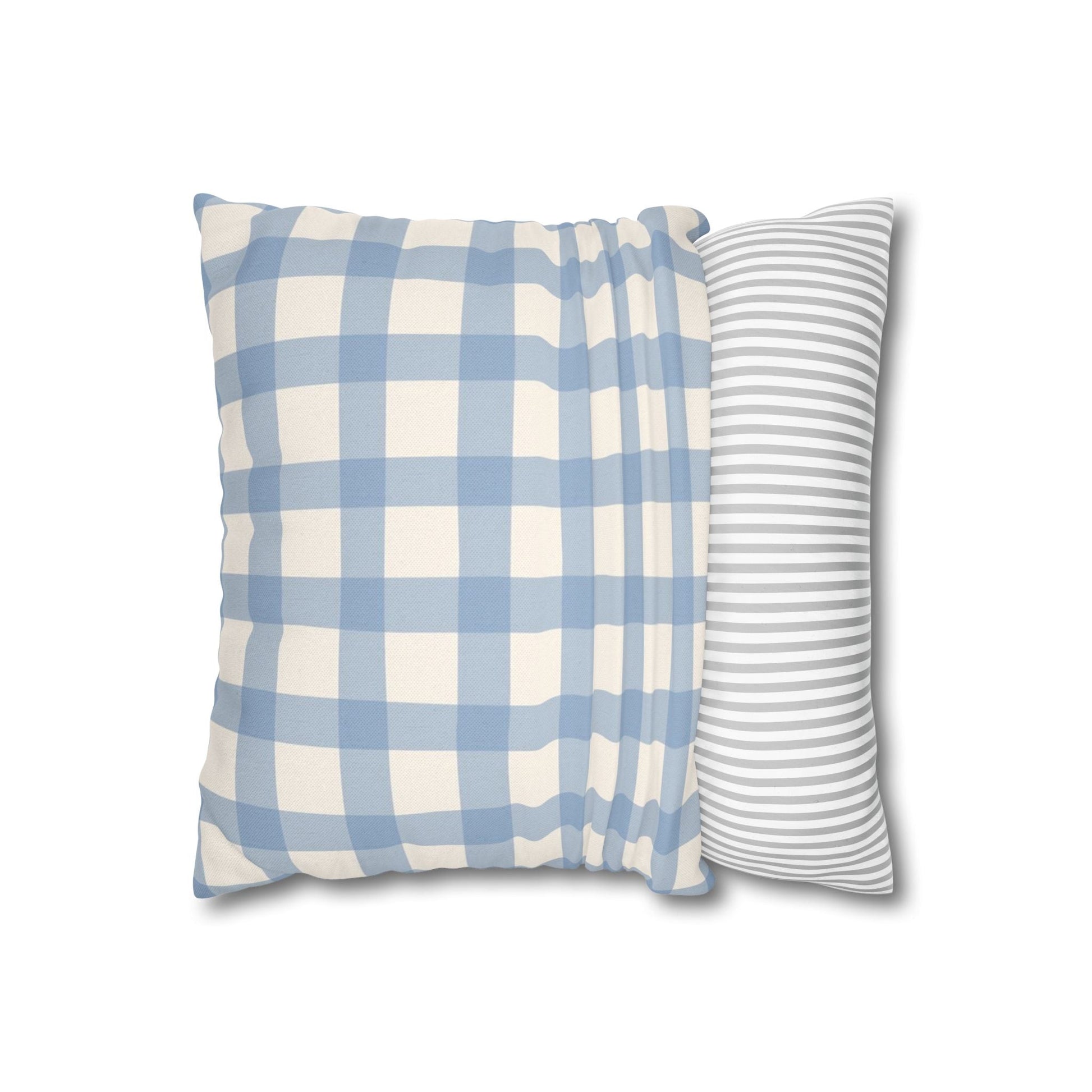 Light Blue Gingham Throw Pillow, Artsulli - Art is Long, Life is Short, Home Decor, , , , , , , 