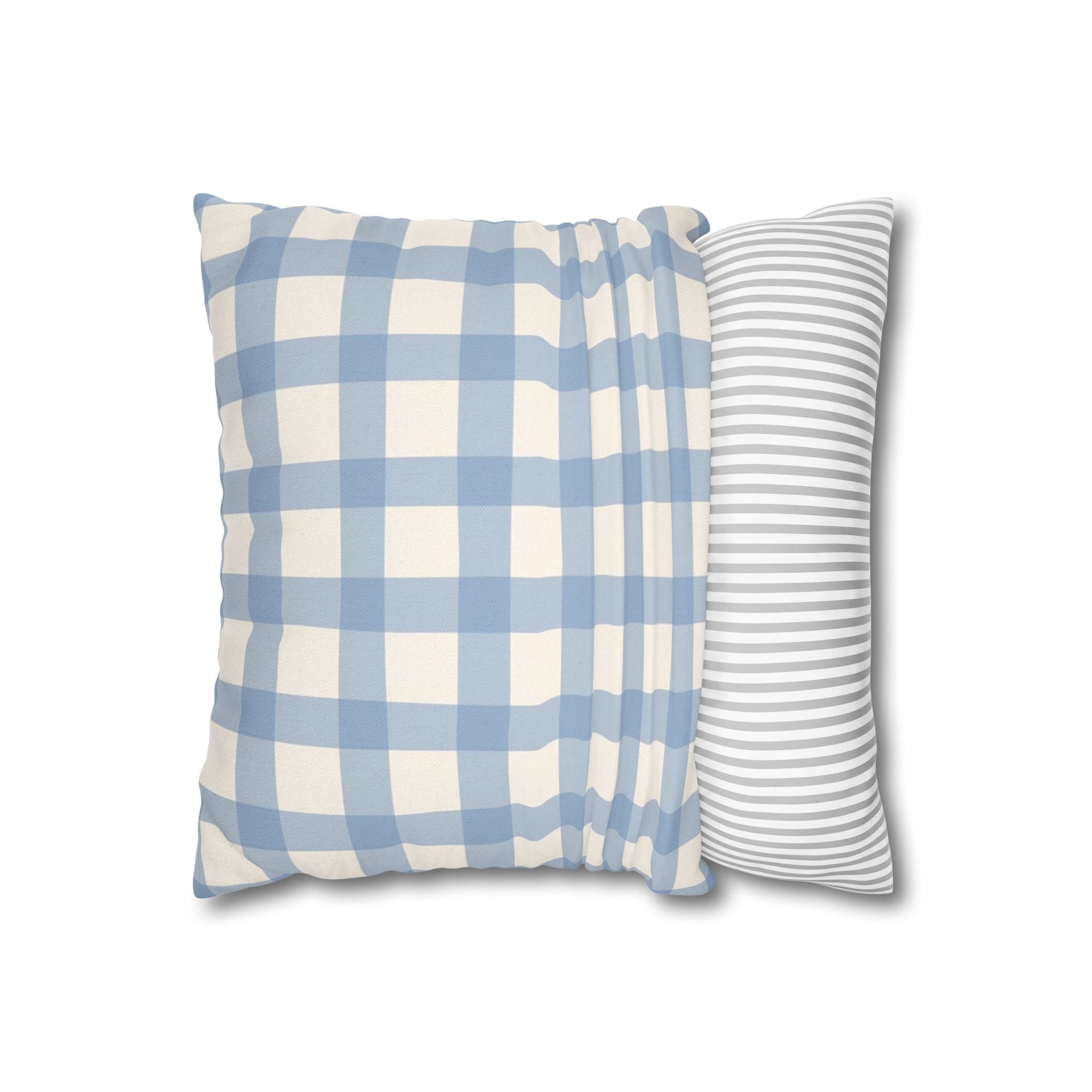 Light Blue Gingham Throw Pillow, Artsulli - Art is Long, Life is Short, Home Decor, , , , , , , 