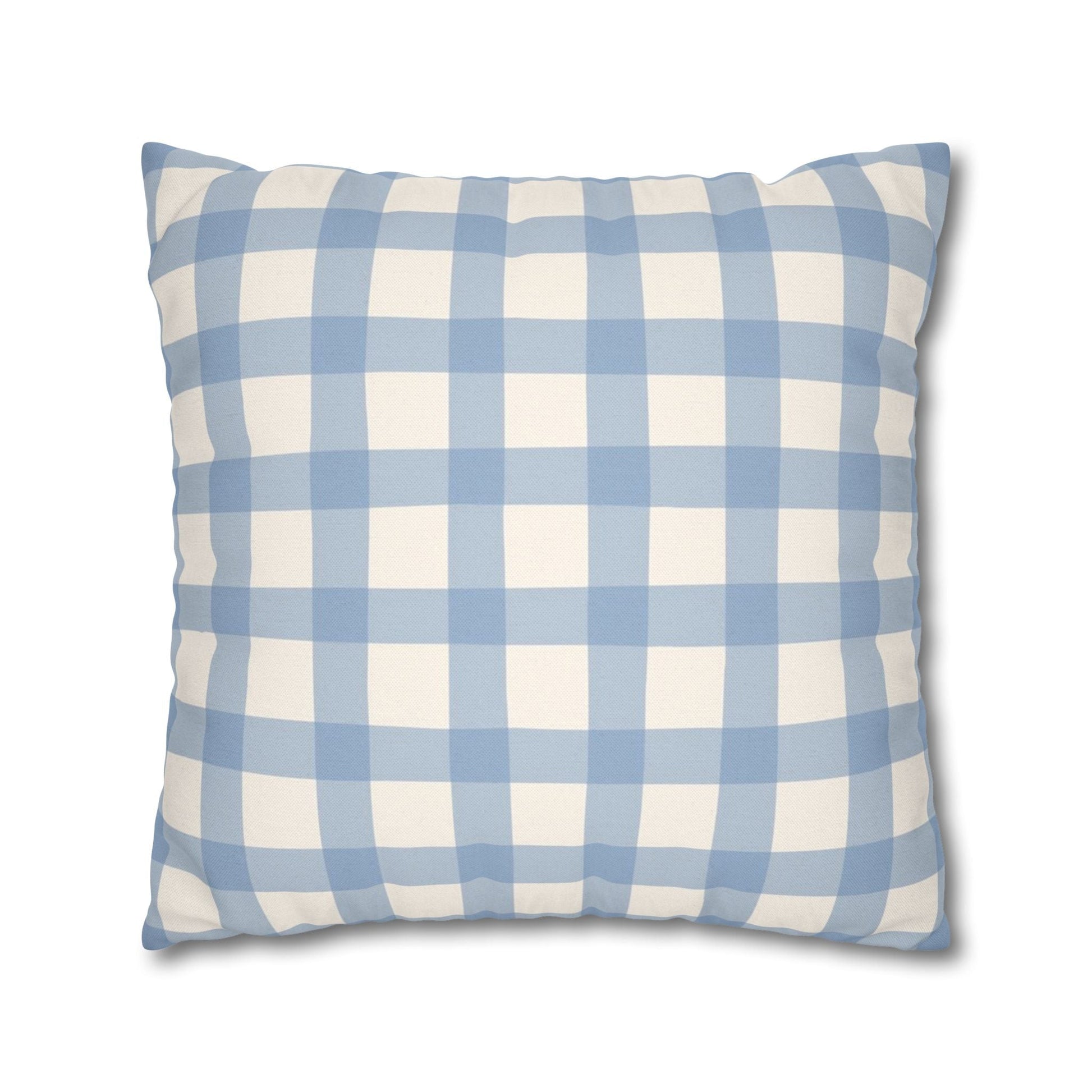 Light Blue Gingham Throw Pillow, Artsulli - Art is Long, Life is Short, Home Decor, , , , , , , 