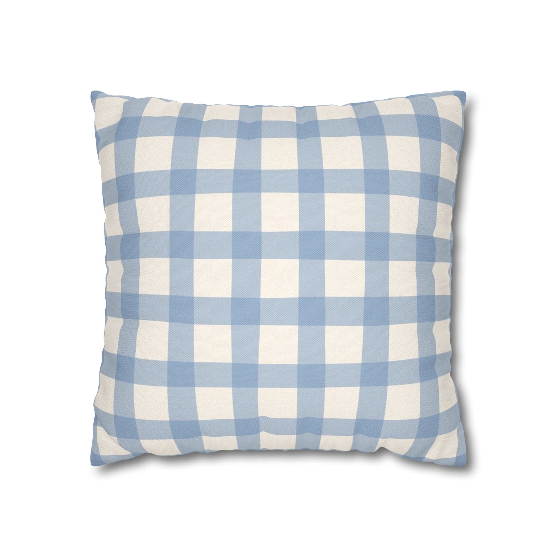 Light Blue Gingham Throw Pillow, Artsulli - Art is Long, Life is Short, Home Decor, Size, 16" × 16", , , , , 27015935925248897557