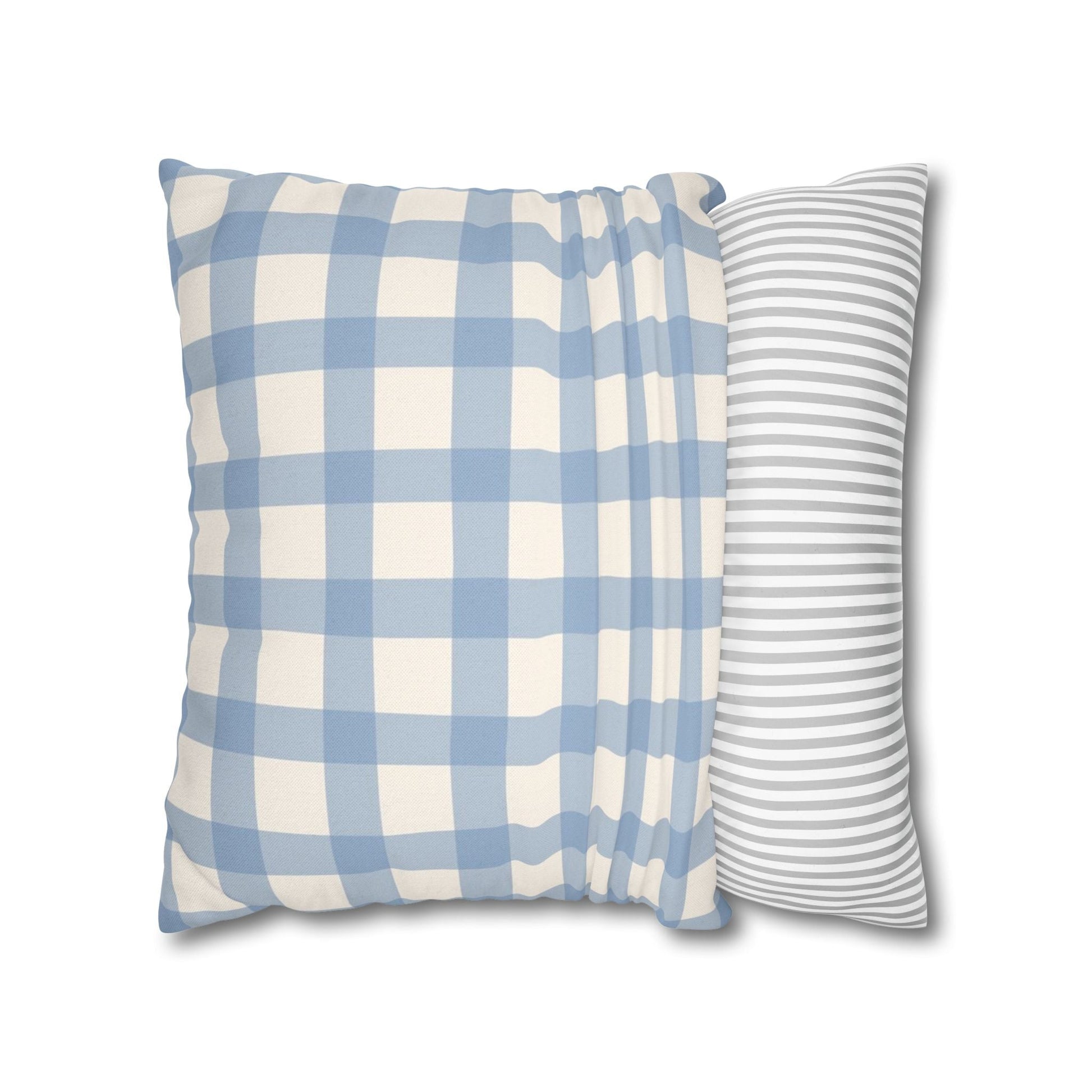 Light Blue Gingham Throw Pillow, Artsulli - Art is Long, Life is Short, Home Decor, , , , , , , 