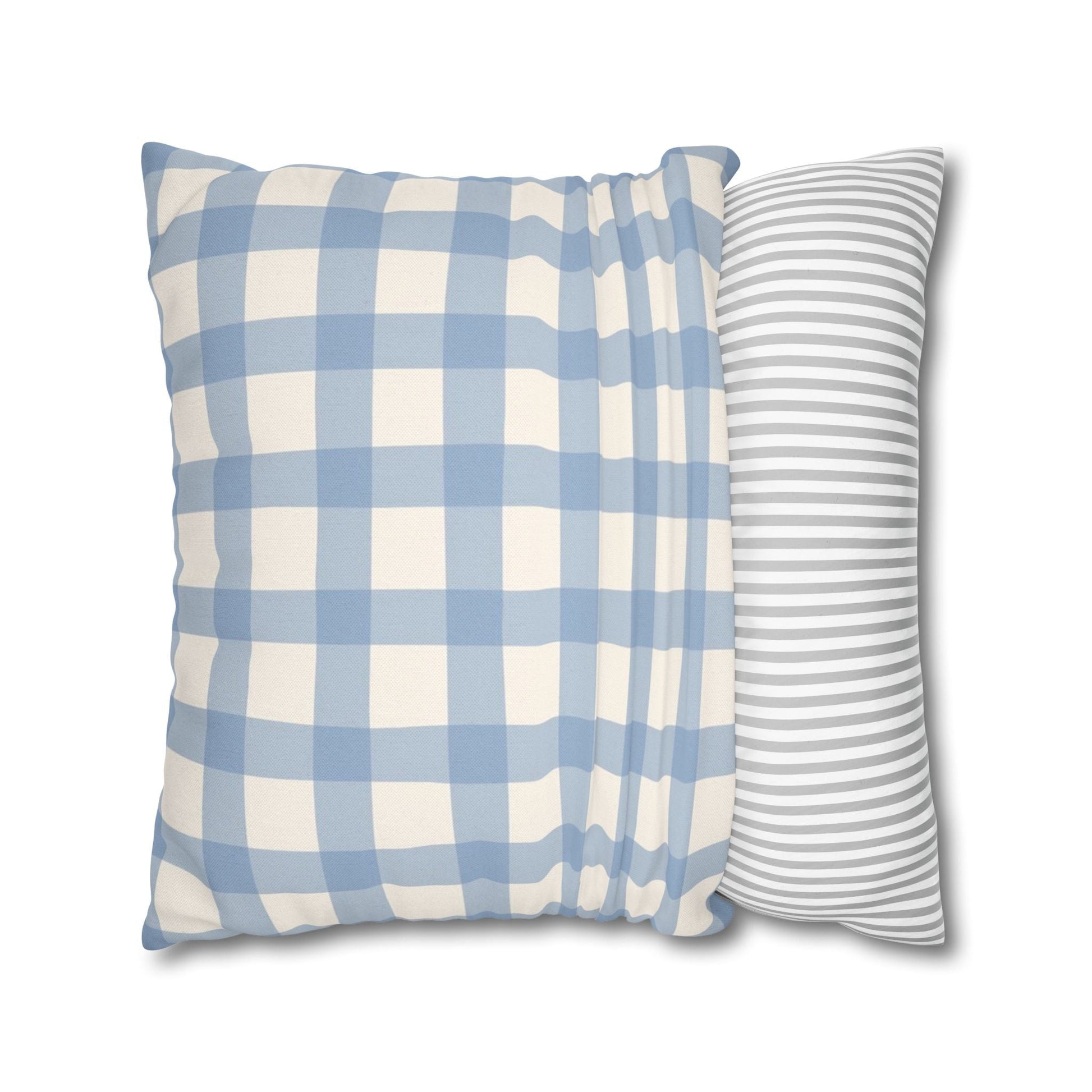 Light Blue Gingham Throw Pillow, Artsulli - Art is Long, Life is Short, Home Decor, , , , , , , 