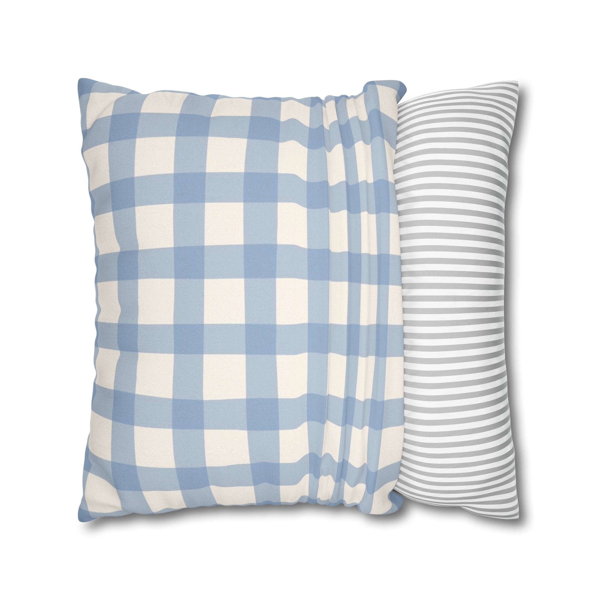 Light Blue Gingham Throw Pillow, Artsulli - Art is Long, Life is Short, Home Decor, , , , , , , 
