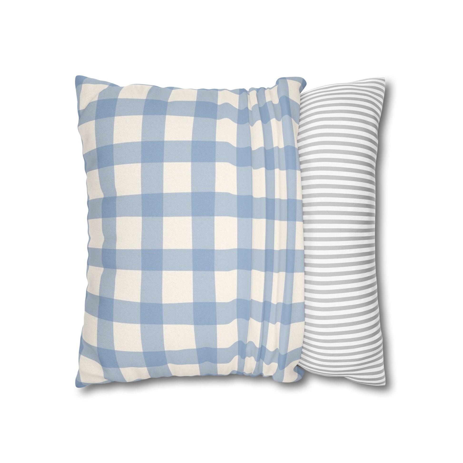 Light Blue Gingham Throw Pillow, Artsulli - Art is Long, Life is Short, Home Decor, , , , , , , 