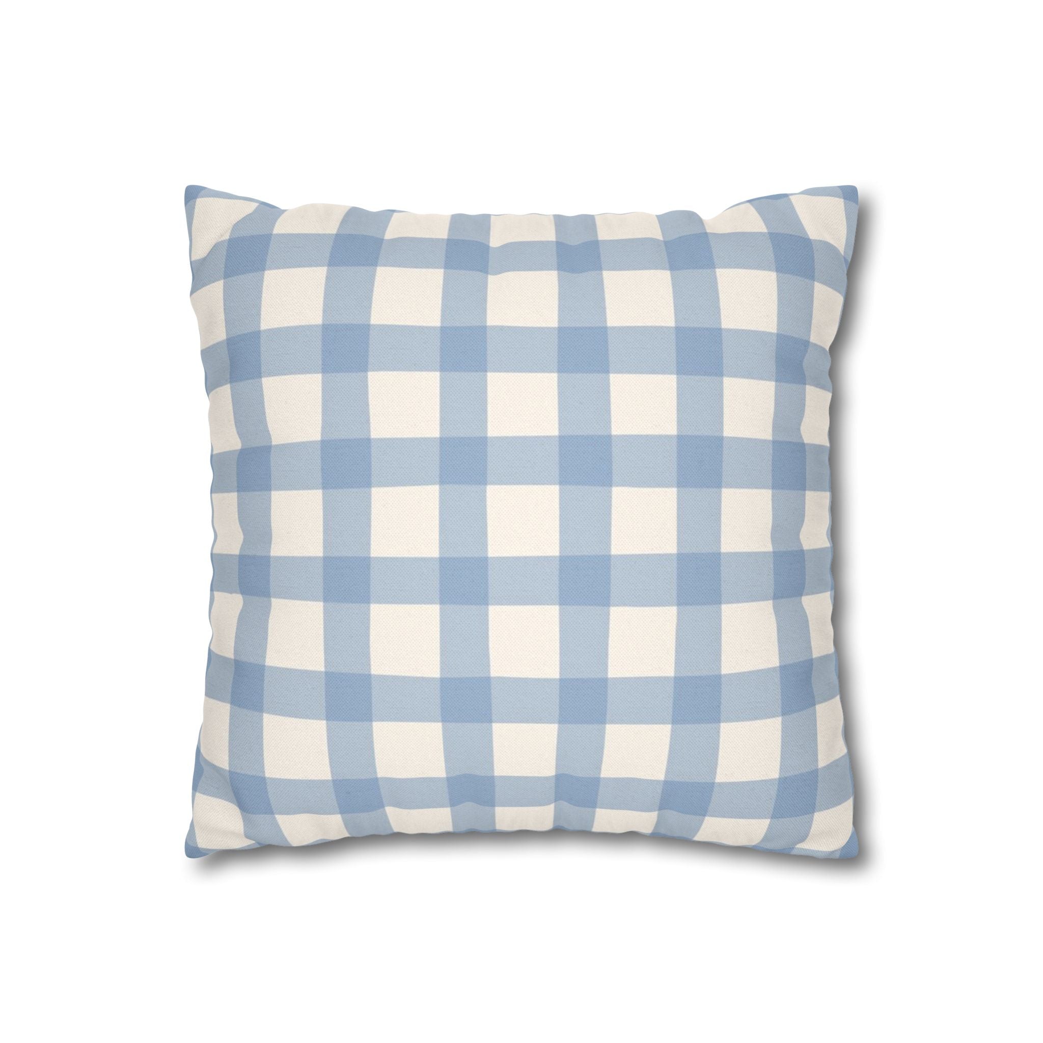 Light Blue Gingham Throw Pillow, Artsulli - Art is Long, Life is Short, Home Decor, , , , , , , 