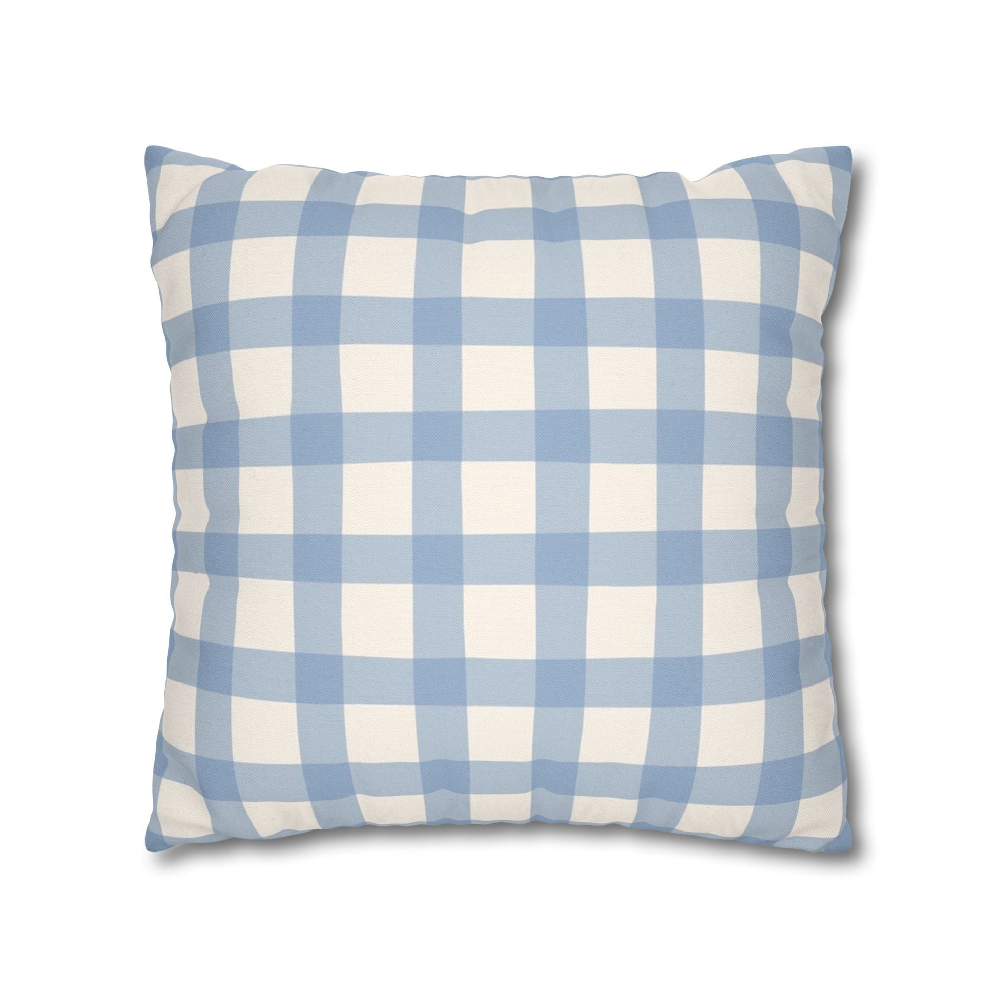 Light Blue Gingham Throw Pillow, Artsulli - Art is Long, Life is Short, Home Decor, , , , , , , 