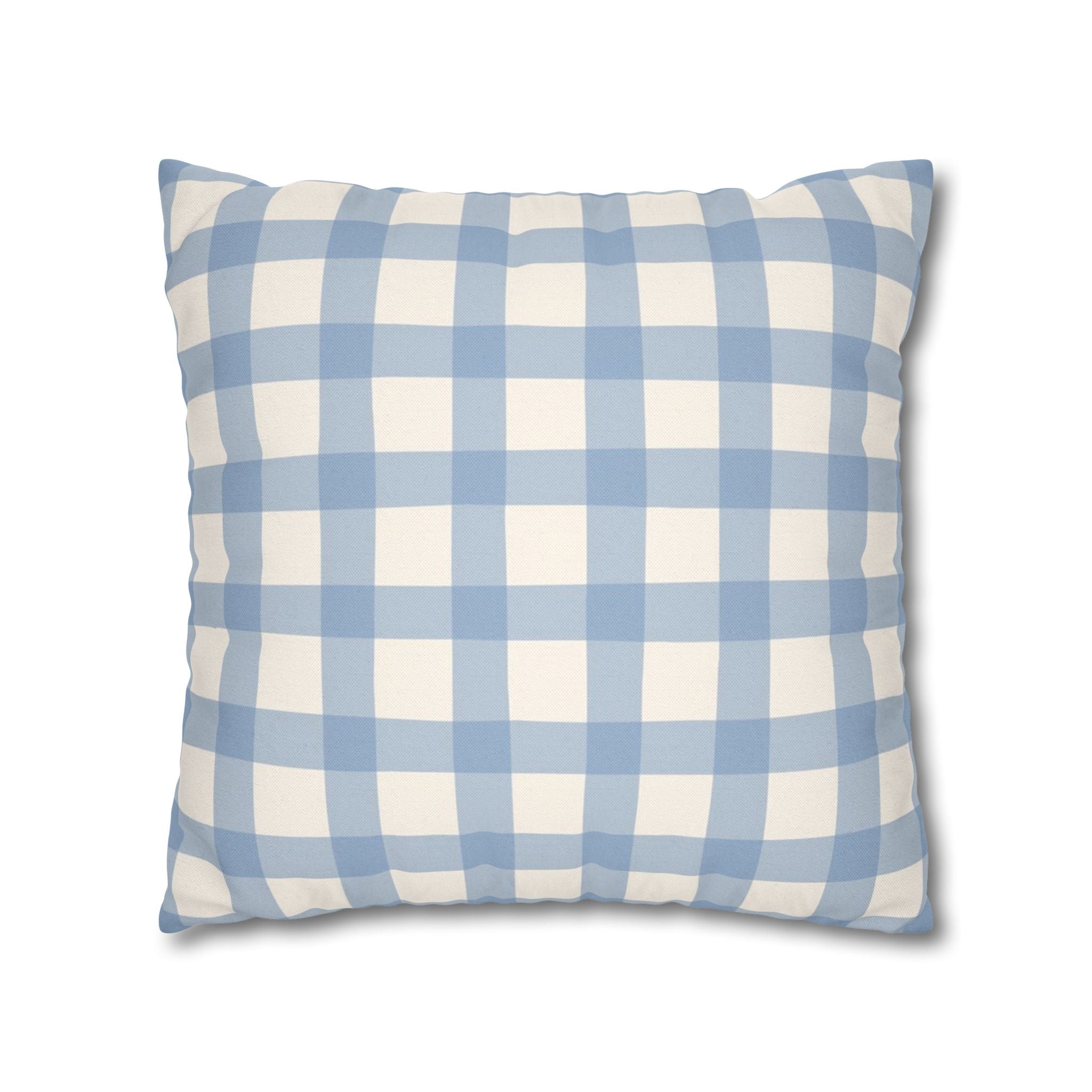 Light Blue Gingham Throw Pillow, Artsulli - Art is Long, Life is Short, Home Decor, , , , , , , 