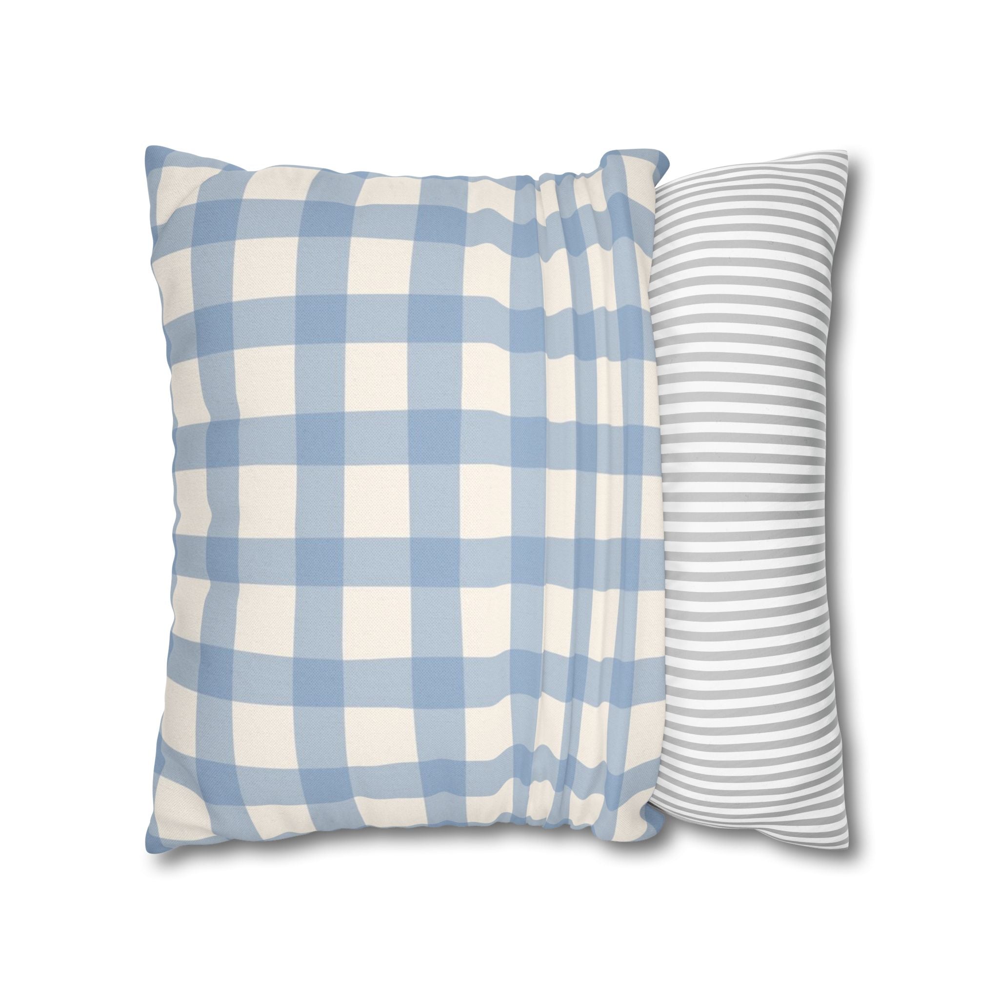 Light Blue Gingham Throw Pillow, Artsulli - Art is Long, Life is Short, Home Decor, , , , , , , 