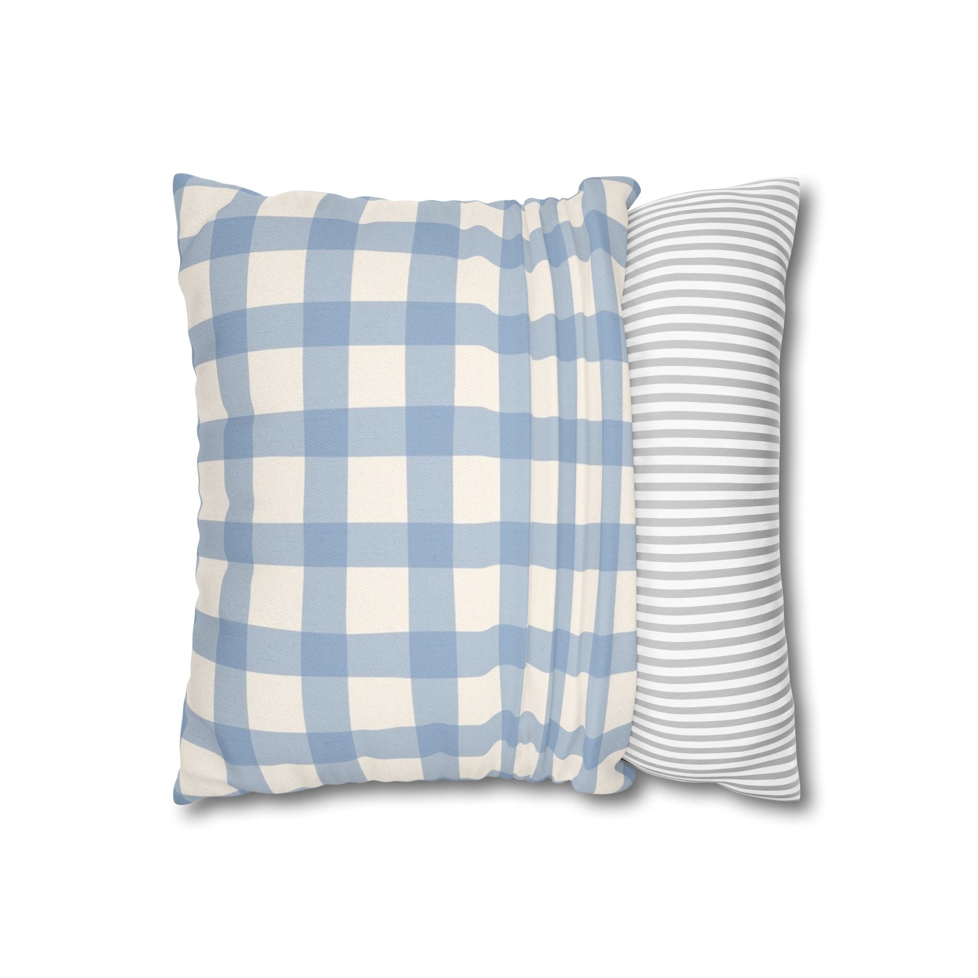 Light Blue Gingham Throw Pillow, Artsulli - Art is Long, Life is Short, Home Decor, , , , , , , 