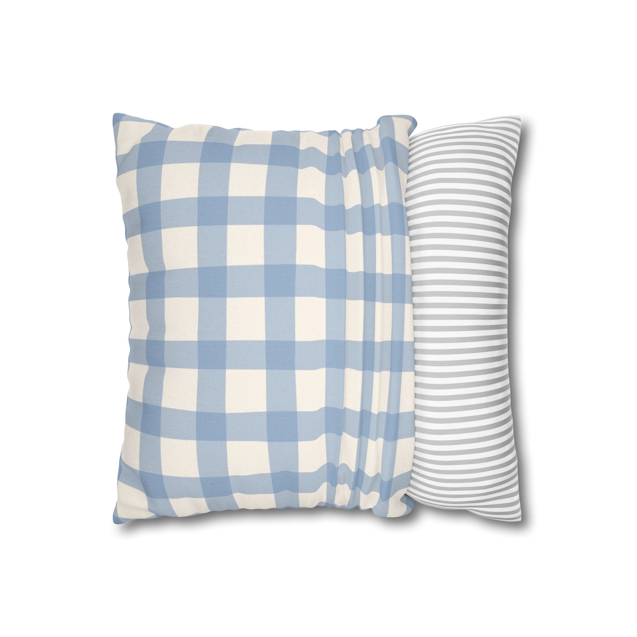 Light Blue Gingham Throw Pillow, Artsulli - Art is Long, Life is Short, Home Decor, , , , , , , 