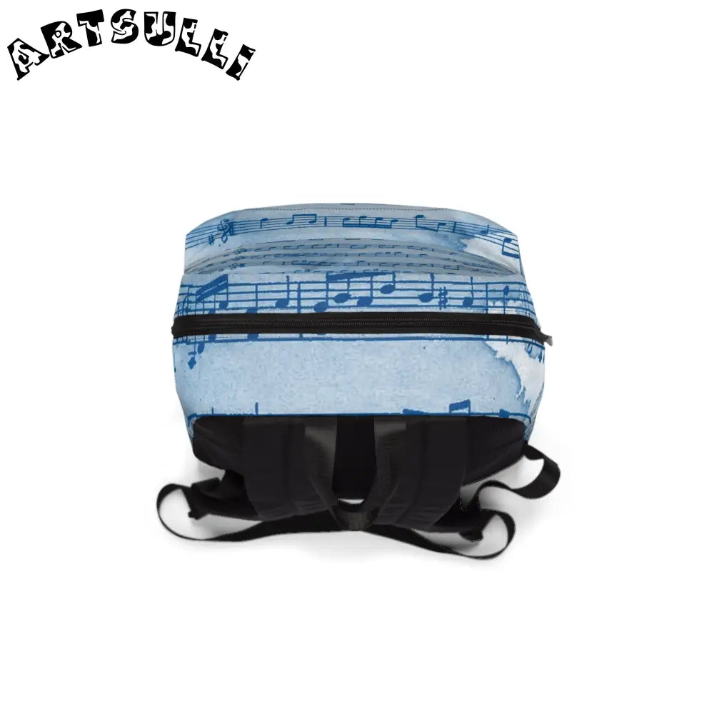 Light Blue Music Note Backpack, Artsulli - Art is Long, Life is Short, Bags, , , , , , , 