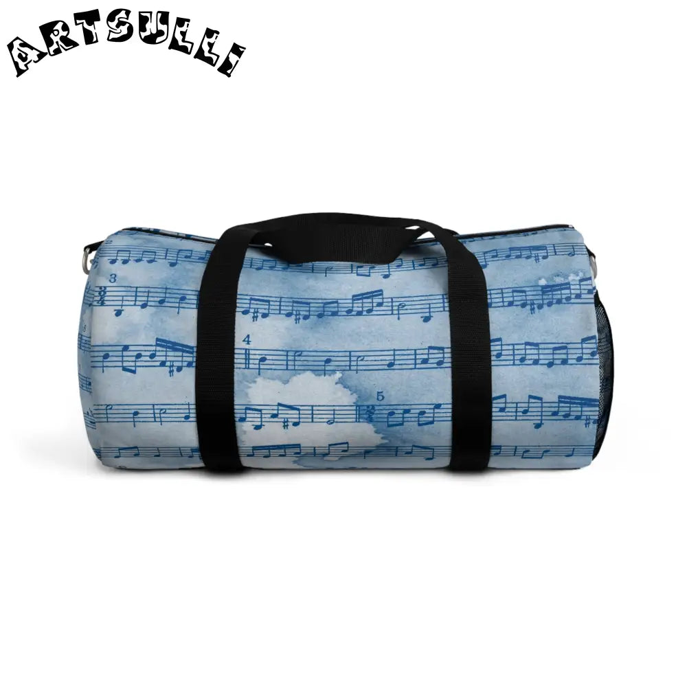 JAKKOUTTHEBXX Light Blue Musical Notes Duffel Bag 2025