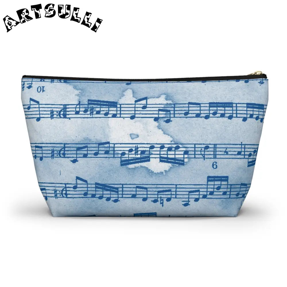 Light Blue Musical Notes Pouch, Artsulli - Art is Long, Life is Short, Bags, , , , , , , 
