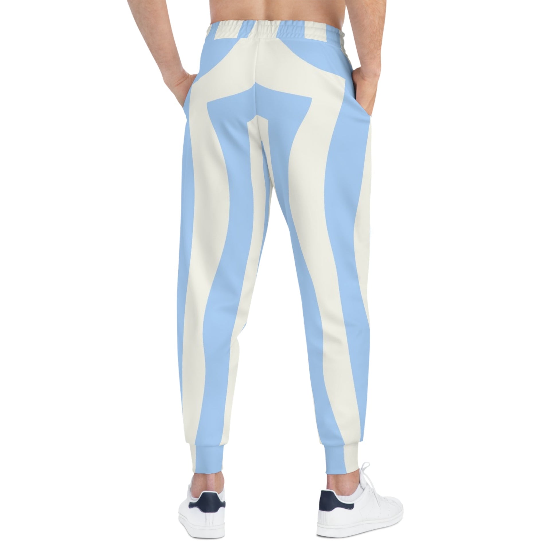 Printify Light Blue Patterned Unisex Joggers 2025
