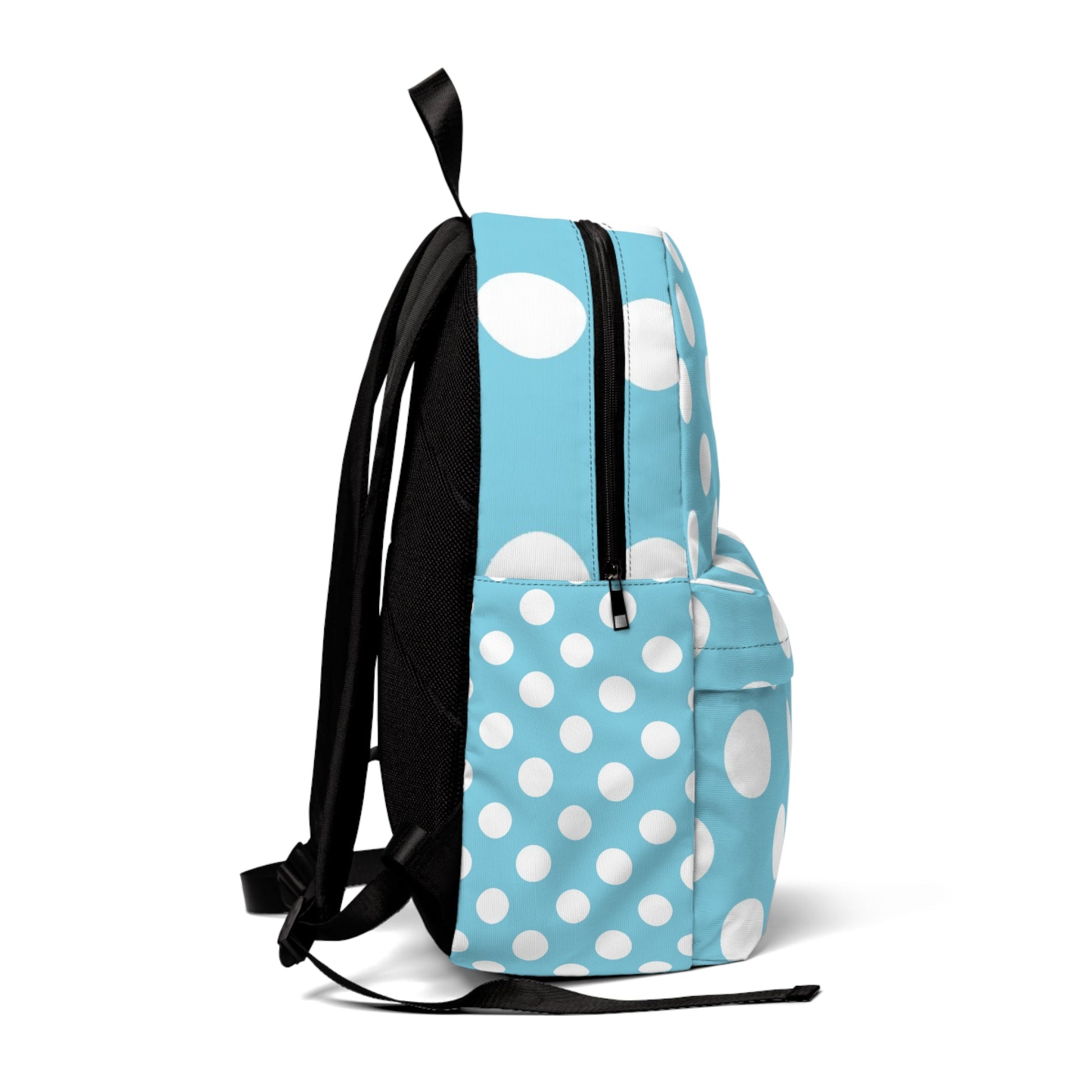 Light Blue Polka Dot Backpack, Artsulli - Art is Long, Life is Short, Bags, , , , , , , 