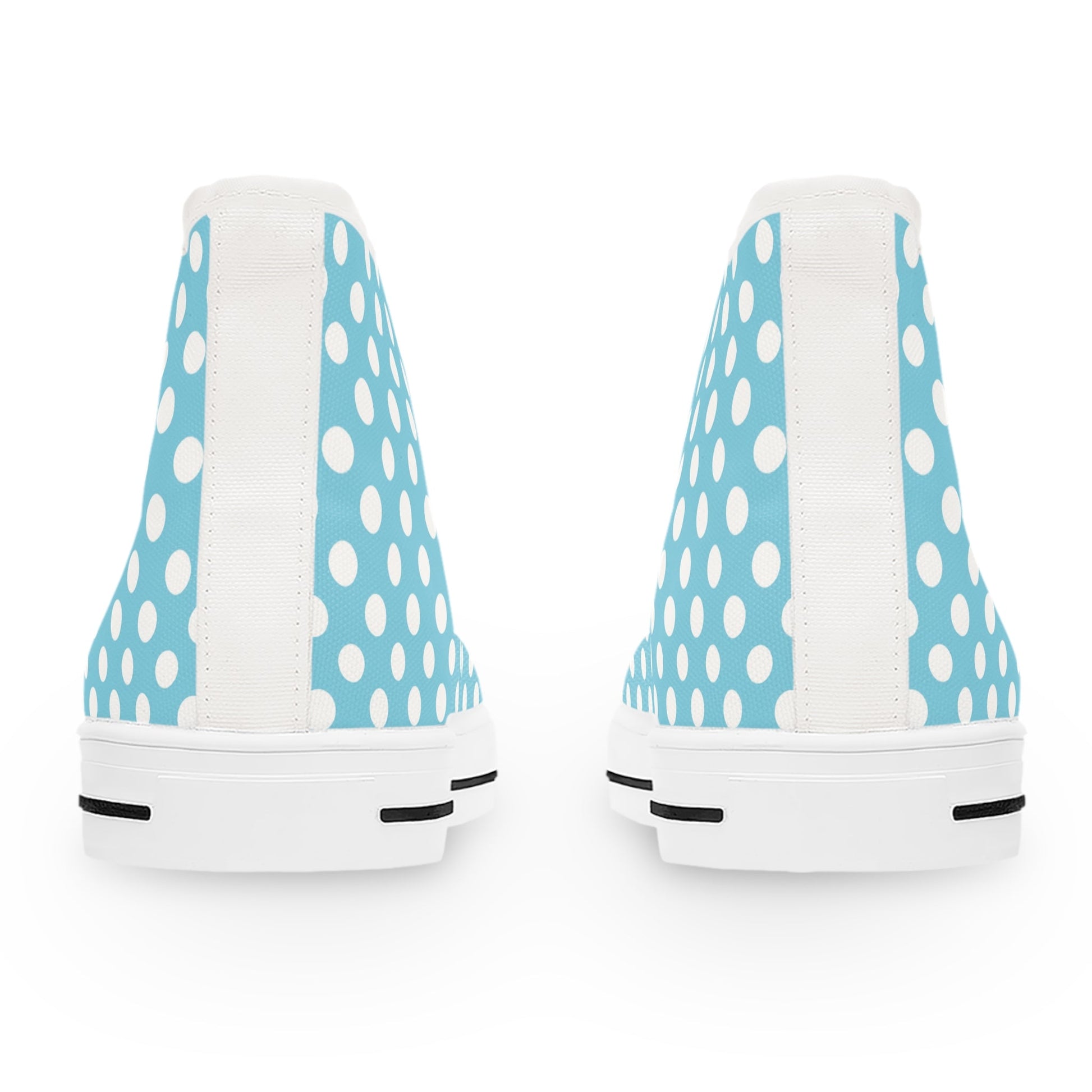 Light Blue Polka Dot High-Top Sneakers, Artsulli - Art is Long, Life is Short, Shoes, , , , , , , 