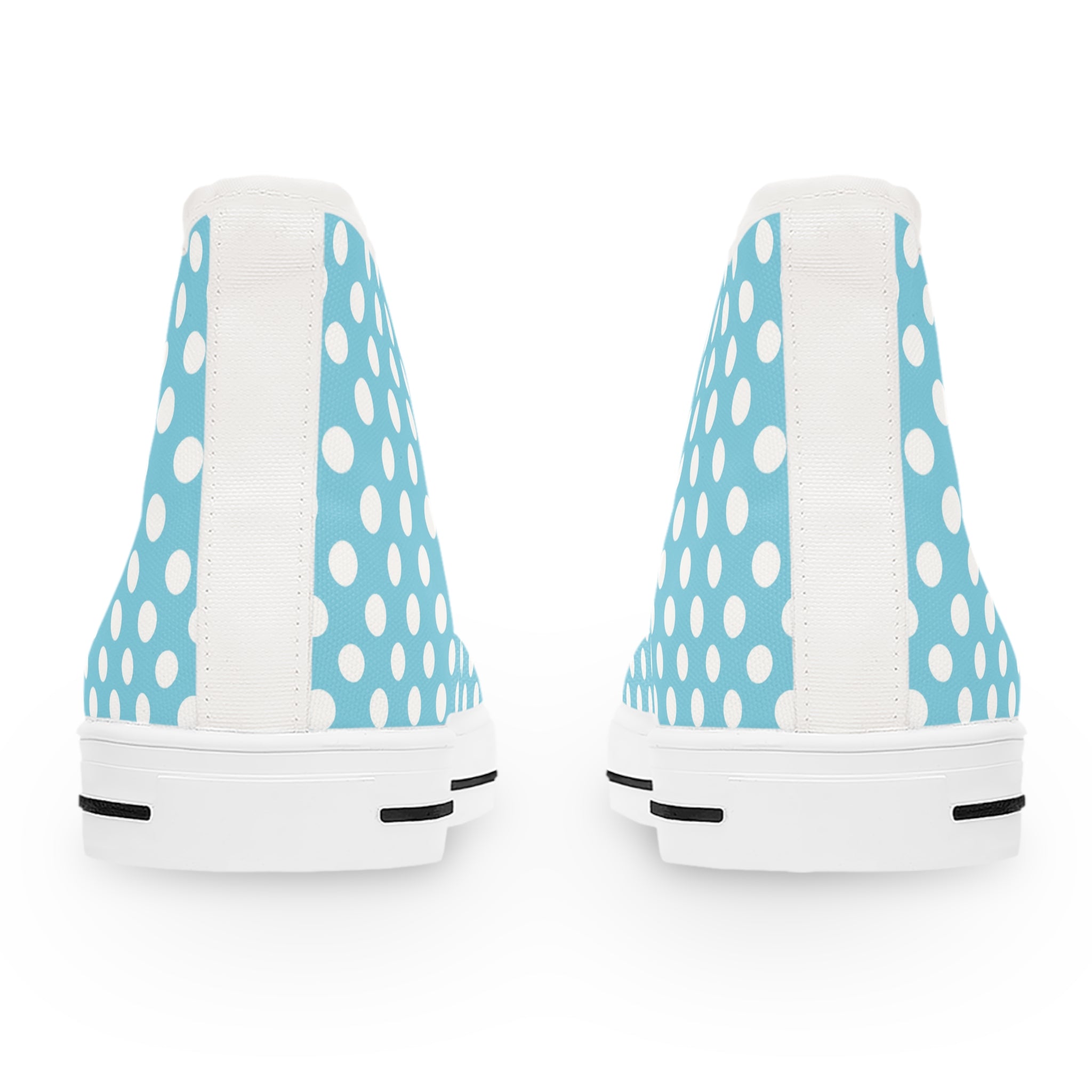 Light Blue Polka Dot High-Top Sneakers, Artsulli - Art is Long, Life is Short, Shoes, , , , , , , 
