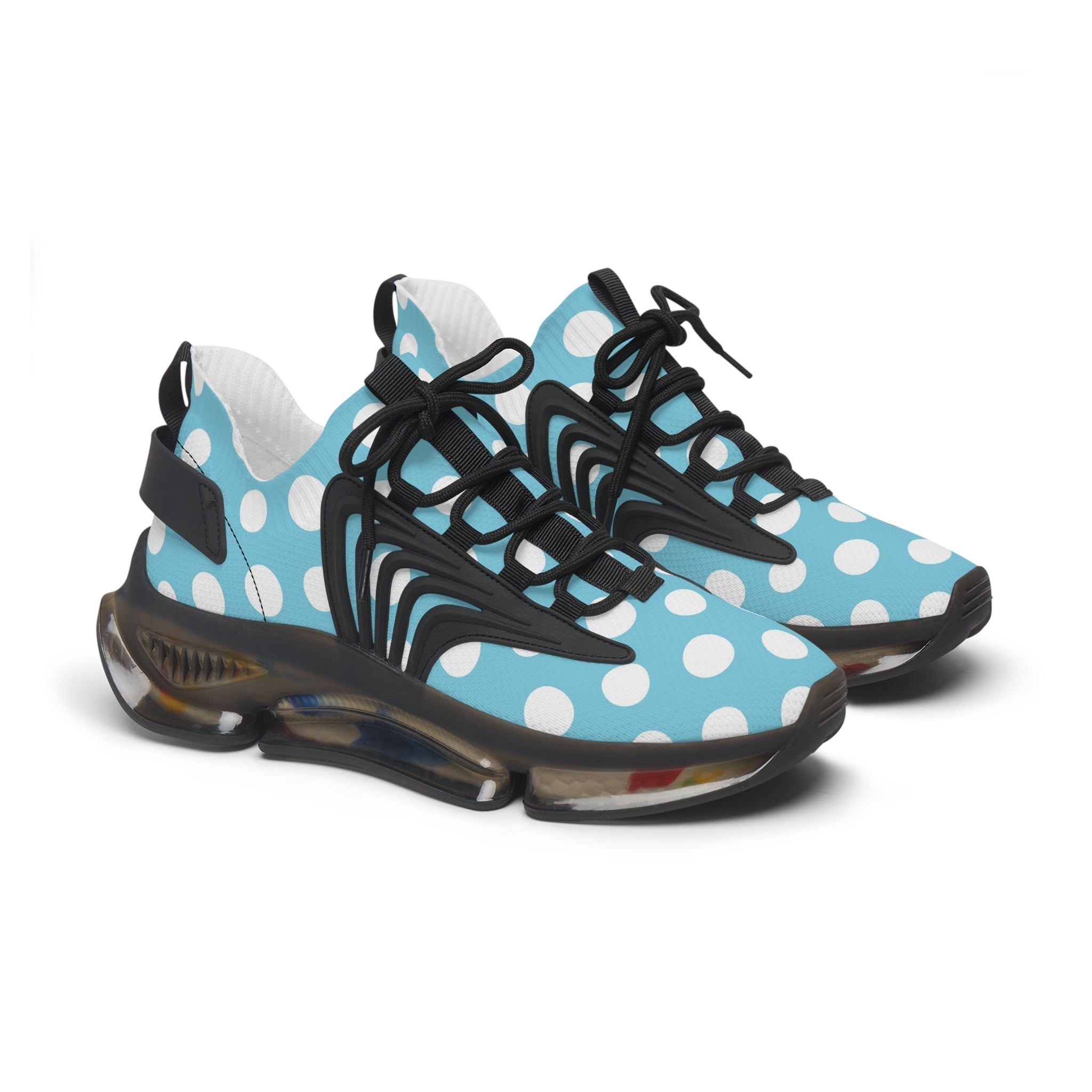Light Blue Polka Dot Mesh Sneakers, Artsulli - Art is Long, Life is Short, Shoes, Color, Black sole, Size, US 5.5, , , 10827863159904694775