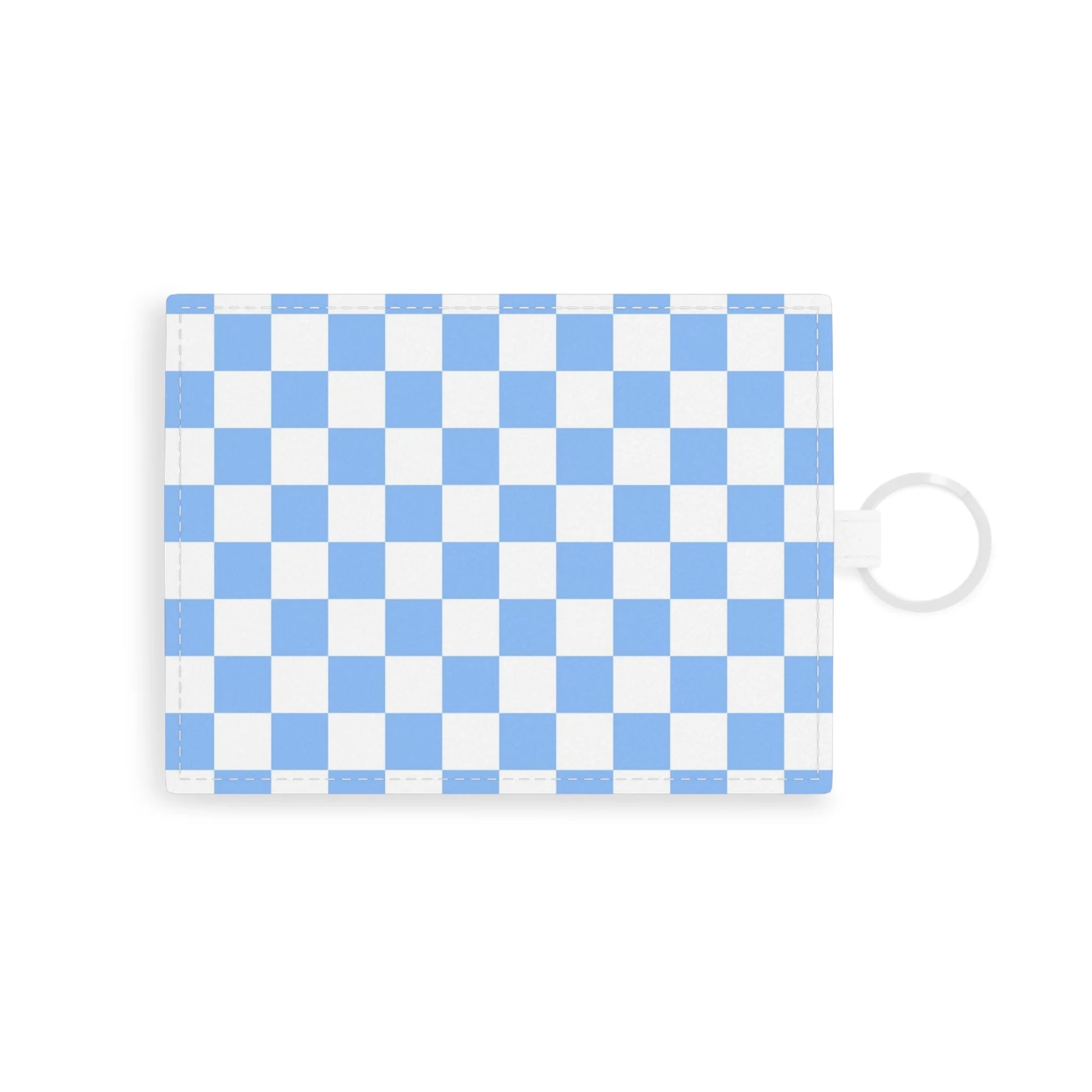 Light Blue Saffiano Personalized Card Holder, Artsulli - Art is Long, Life is Short, Accessories, Size, One size, Color, White, , , 24861604859028620659