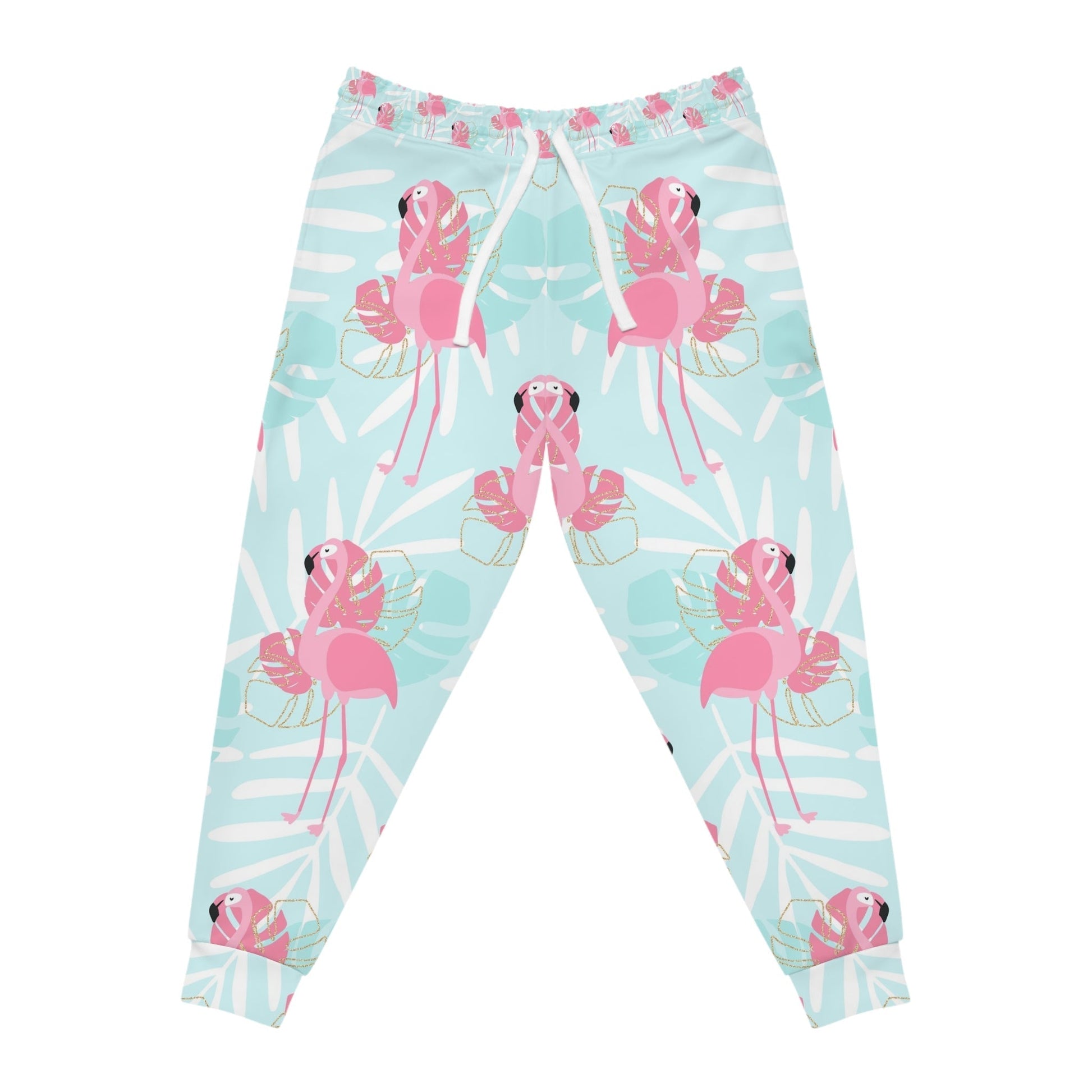 Printify Light Blue Tropical Flamingo Joggers 2025