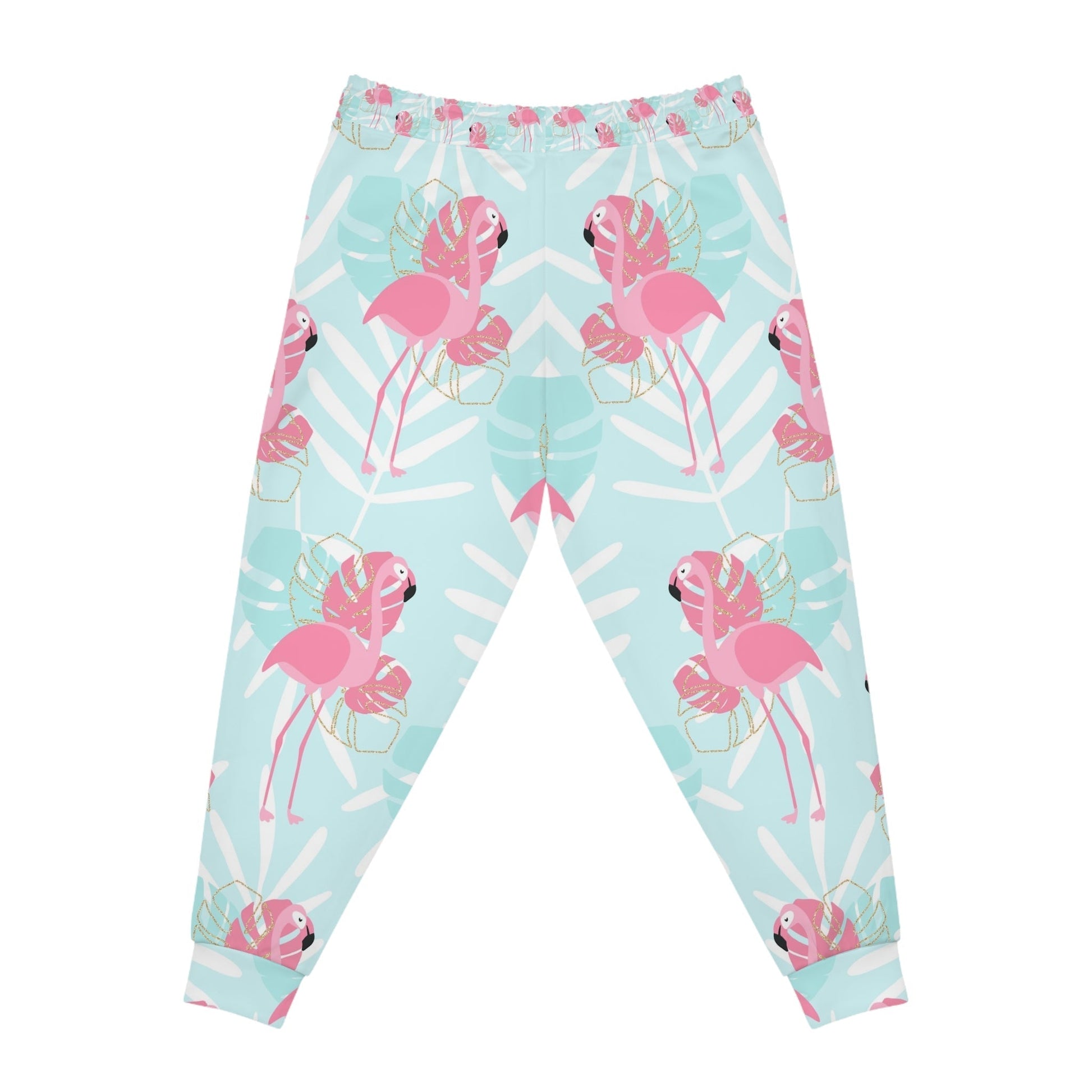 Printify Light Blue Tropical Flamingo Joggers 2025