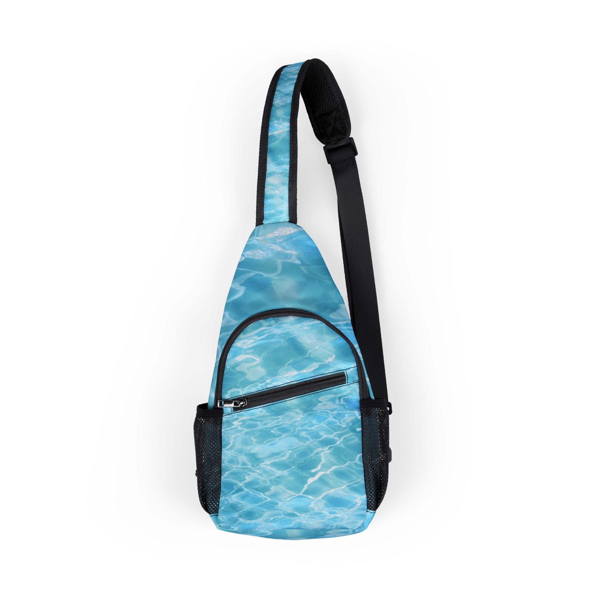 Light Blue Water Ripple Chest Bag, Artsulli - Art is Long, Life is Short, Bags, Size, One size, , , , , 20945765984126862308