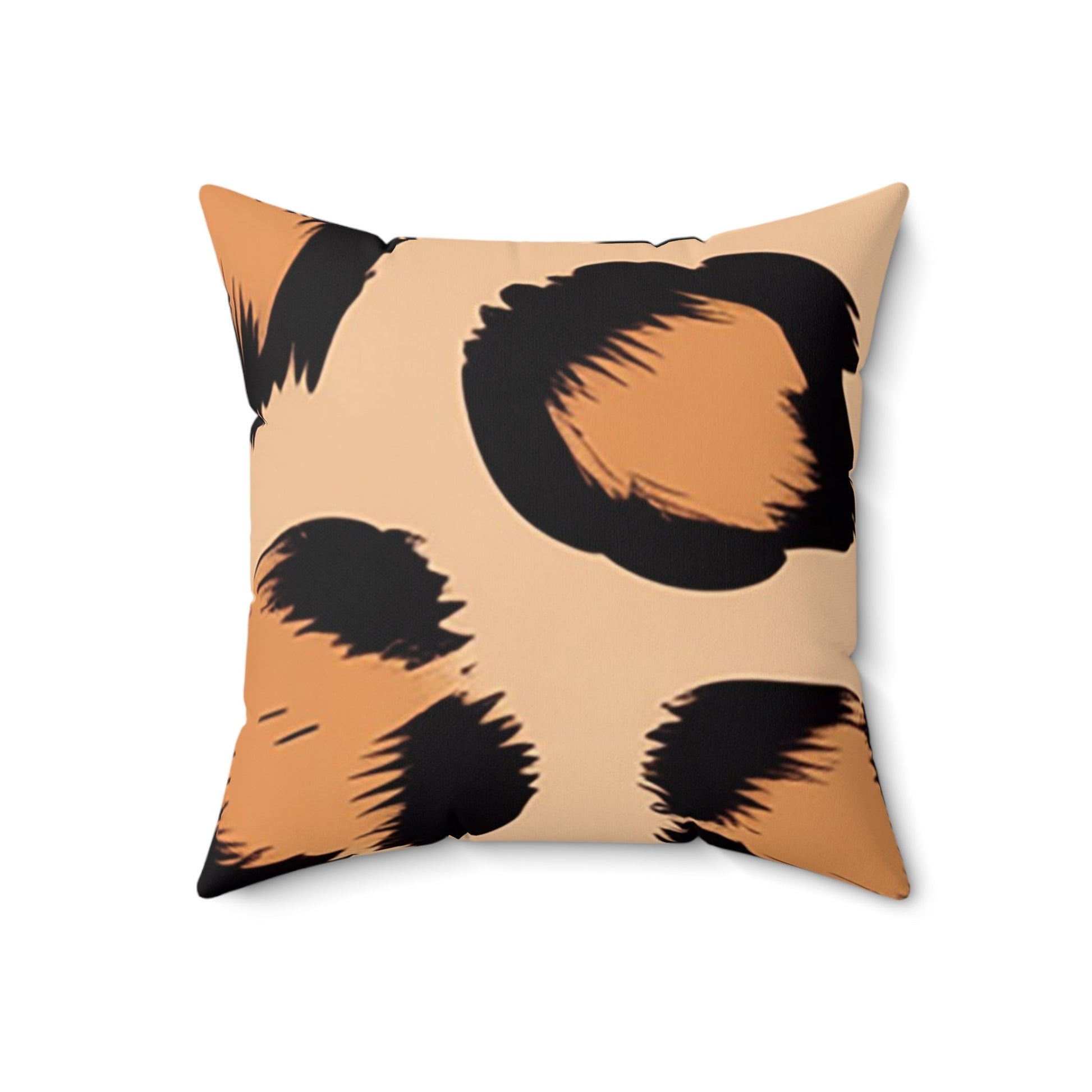 Light Brown Leopard Throw Pillow, Artsulli - Art is Long, Life is Short, Home Decor, Size, 18" × 18", , , , , 25986407520707125441