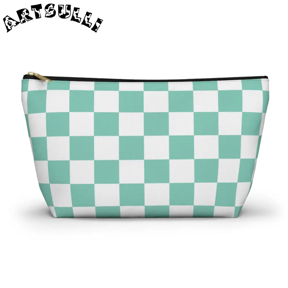JAKKOUTTHEBXX Light Green Checkerboard T-Bottom Pouch 2025