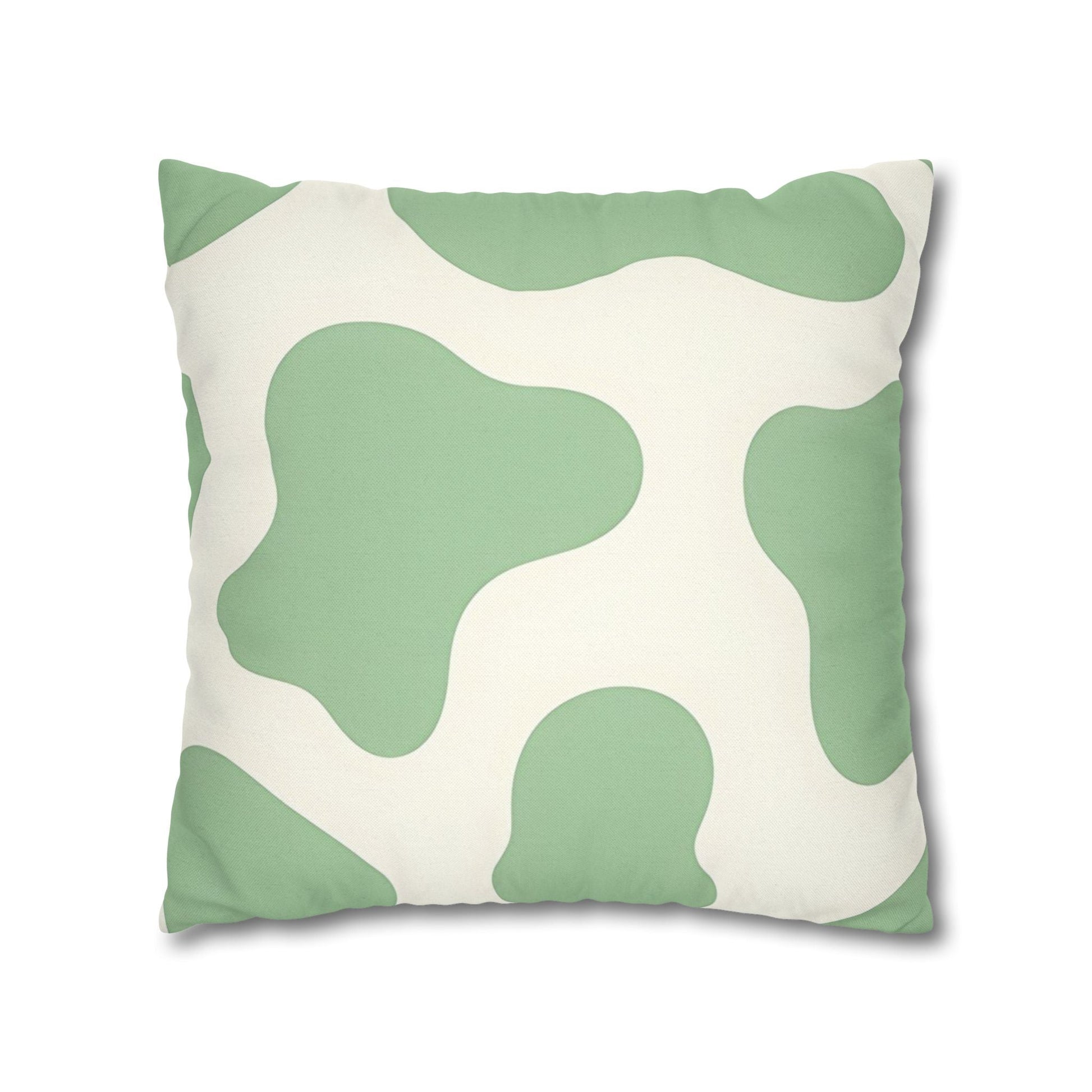Light Green Cow Print Throw Pillow, Artsulli - Art is Long, Life is Short, Home Decor, , , , , , , 