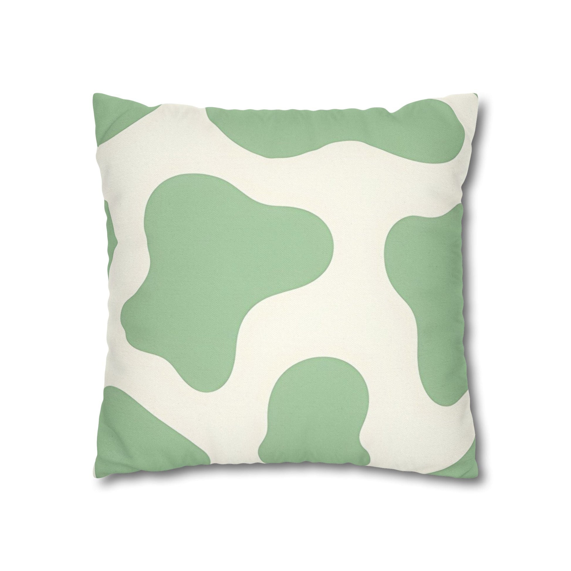 Light Green Cow Print Throw Pillow, Artsulli - Art is Long, Life is Short, Home Decor, , , , , , , 