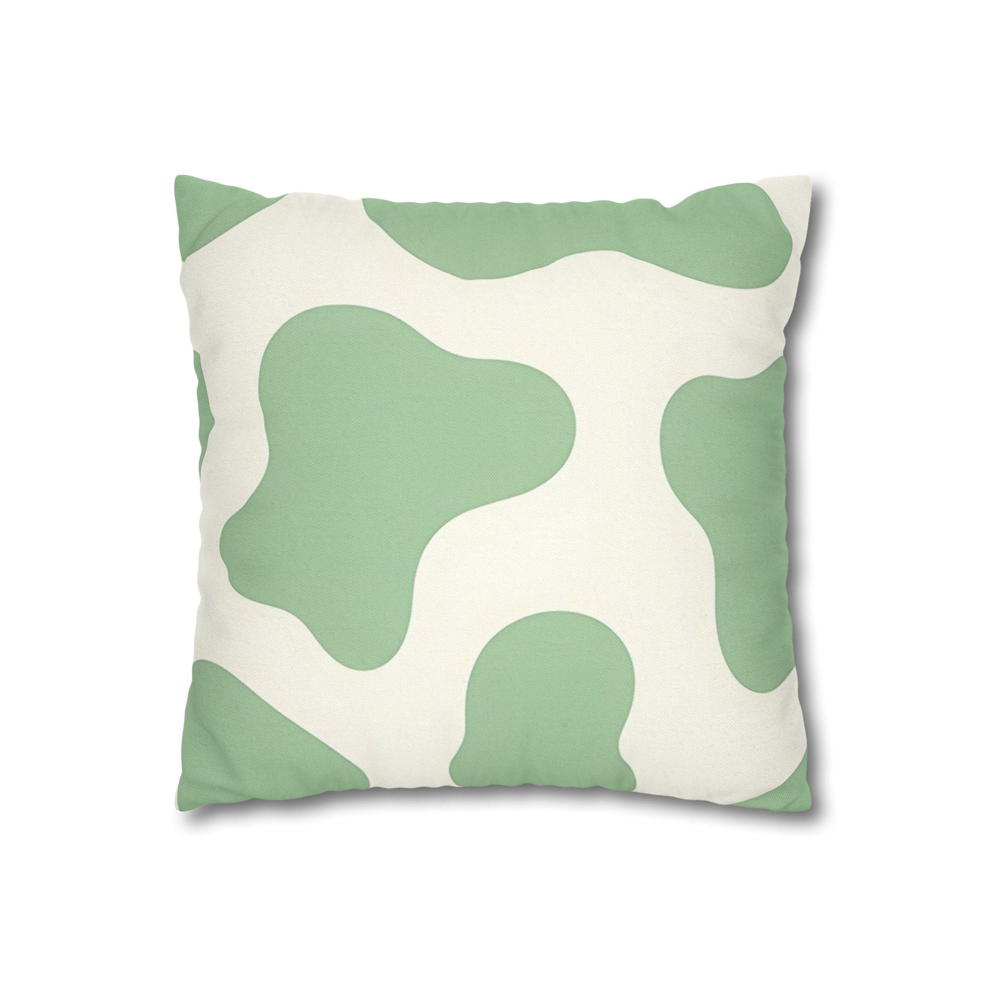Light Green Cow Print Throw Pillow, Artsulli - Art is Long, Life is Short, Home Decor, , , , , , , 