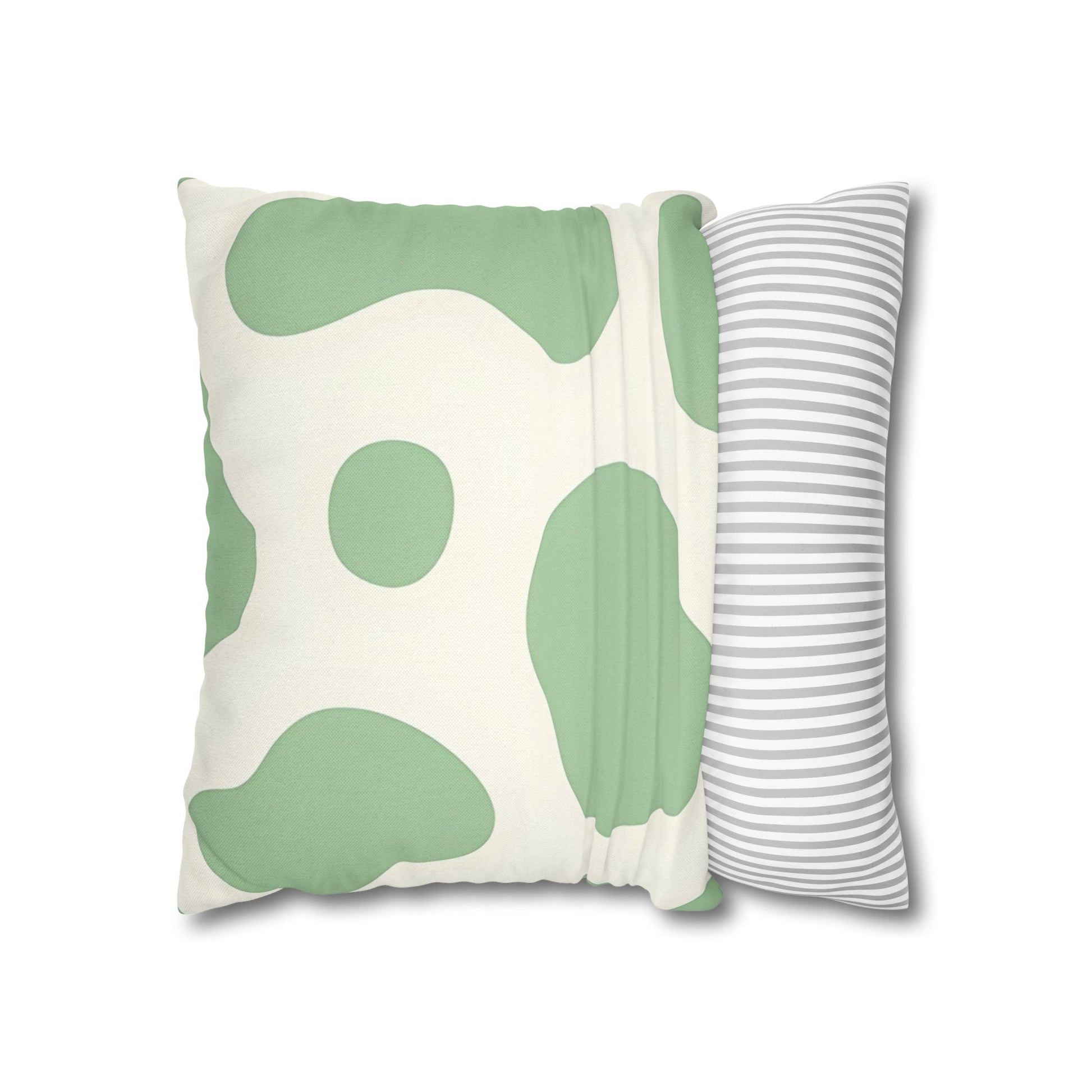 Light Green Cow Print Throw Pillow, Artsulli - Art is Long, Life is Short, Home Decor, , , , , , , 