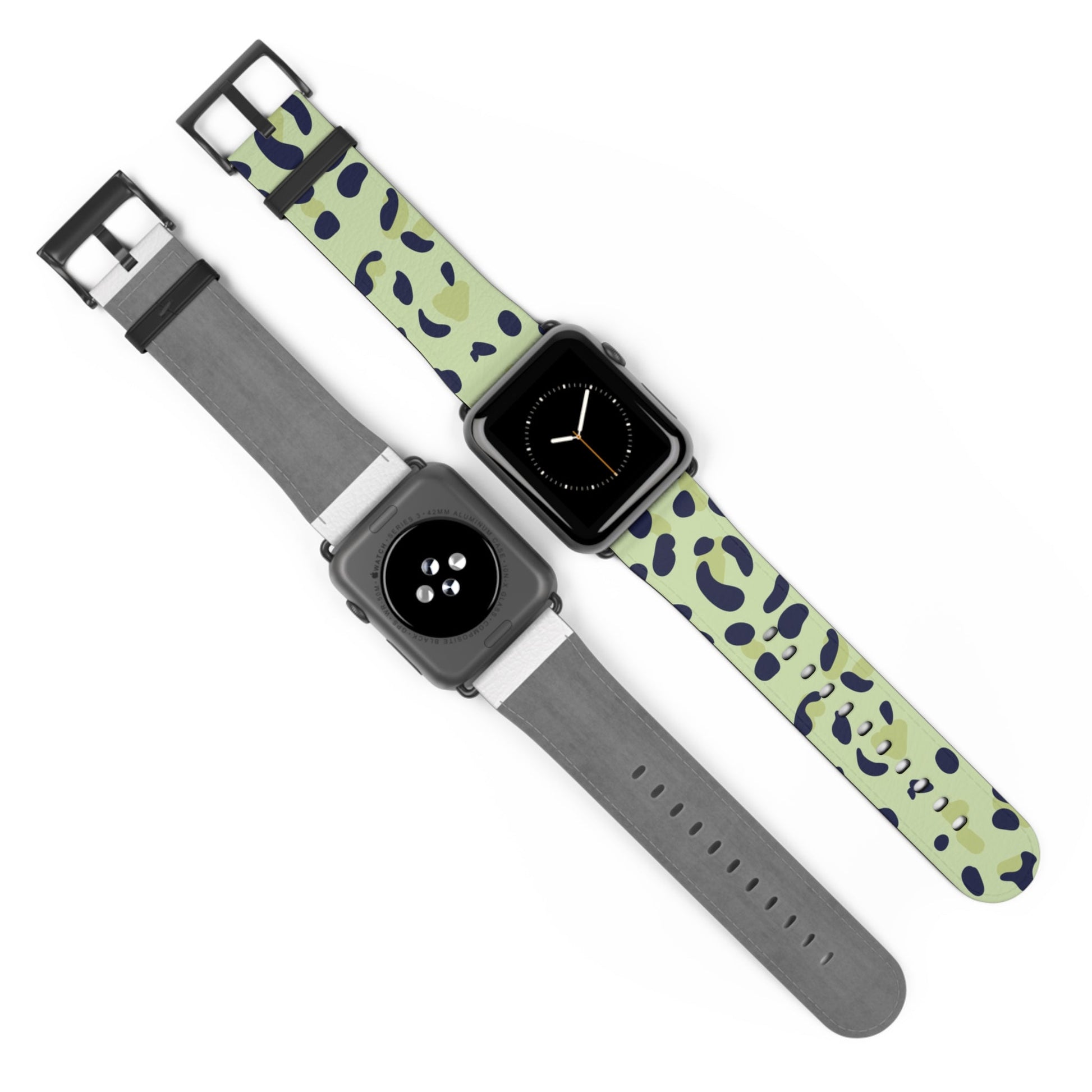 Light Green Leopard Print Apple Watch Band, Artsulli - Art is Long, Life is Short, Accessories, , , , , , , 