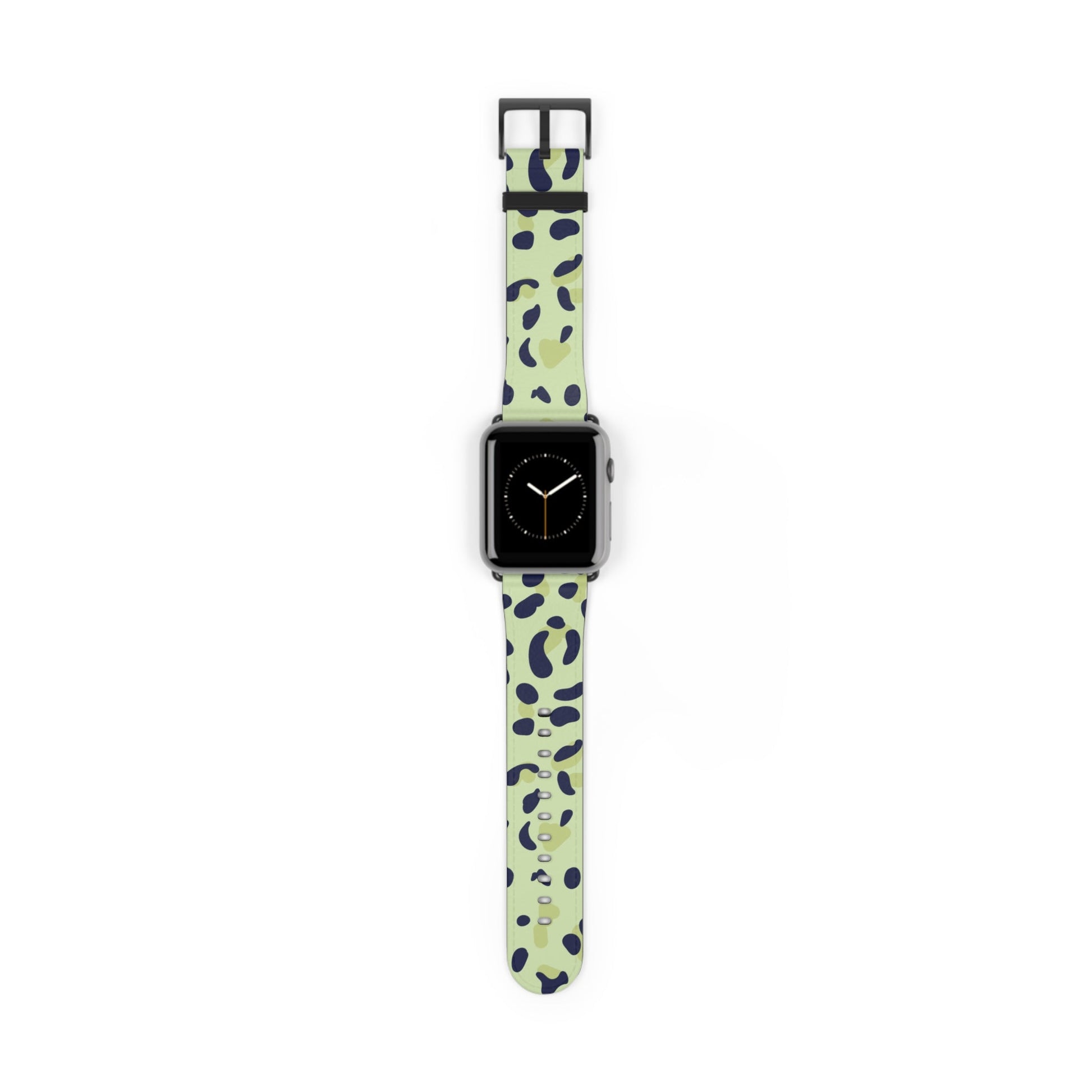 Light Green Leopard Print Apple Watch Band, Artsulli - Art is Long, Life is Short, Accessories, Size, 42 - 45 mm, Color, Black Matte, , , 33804247323680716743