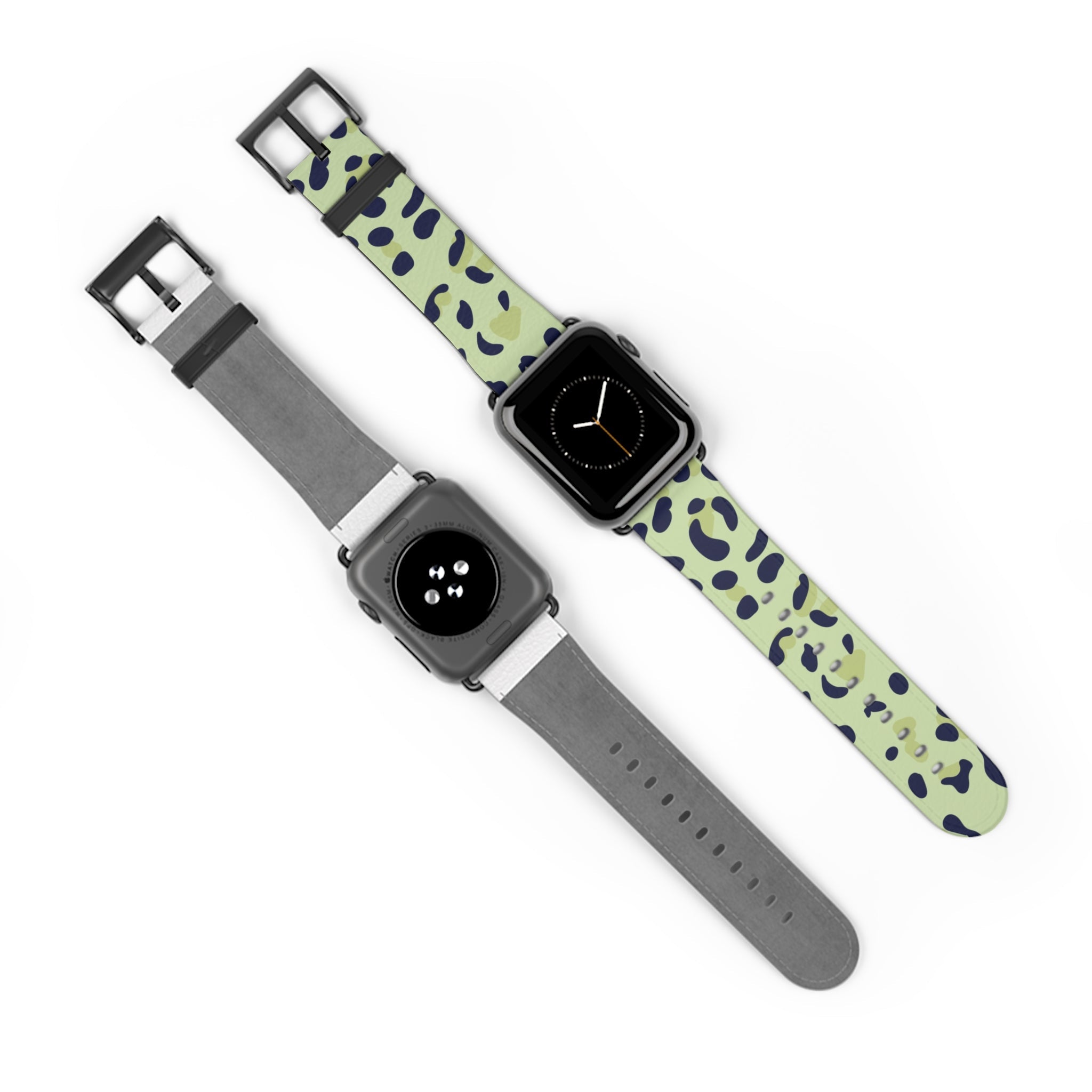 Light Green Leopard Print Apple Watch Band, Artsulli - Art is Long, Life is Short, Accessories, , , , , , , 