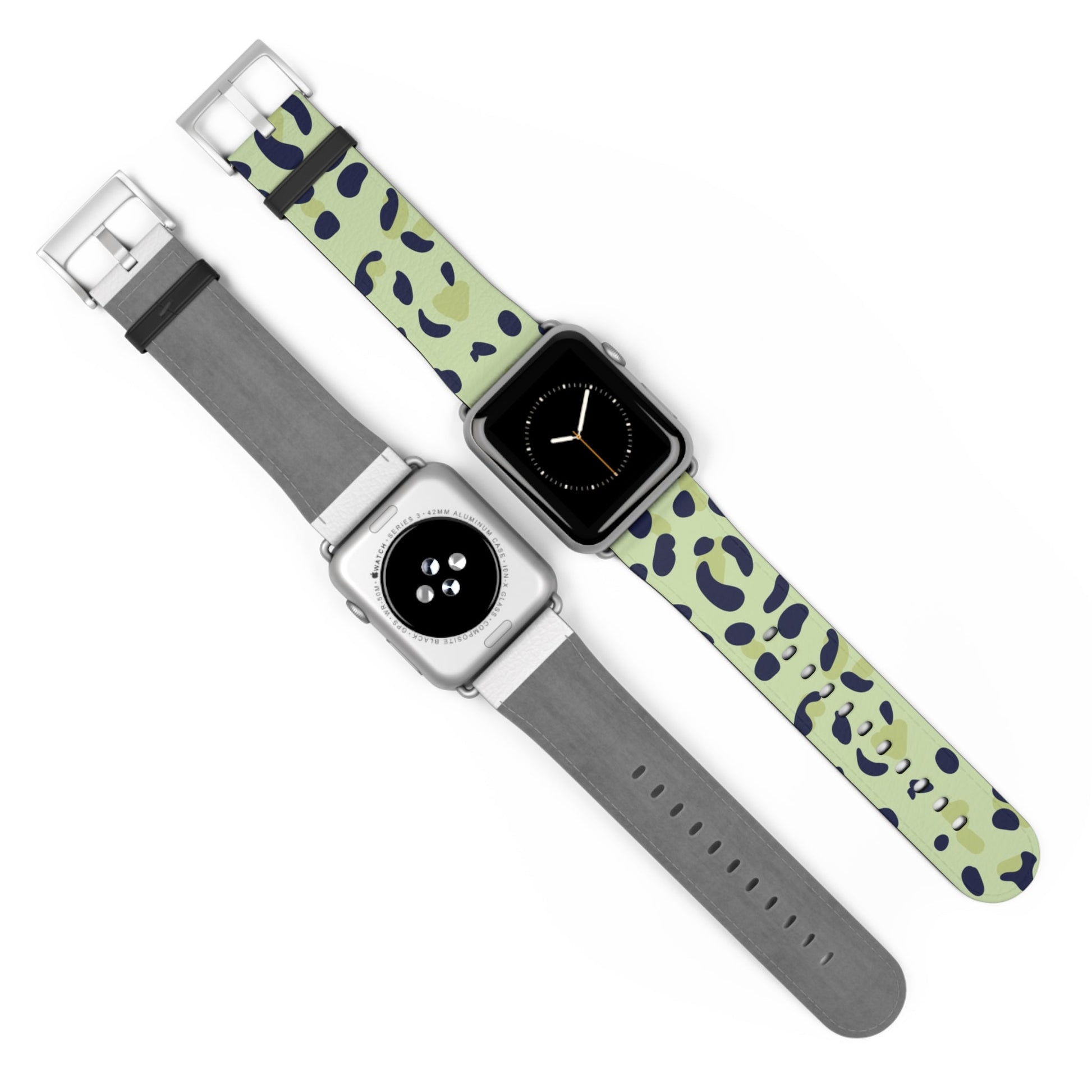 Light Green Leopard Print Apple Watch Band, Artsulli - Art is Long, Life is Short, Accessories, , , , , , , 