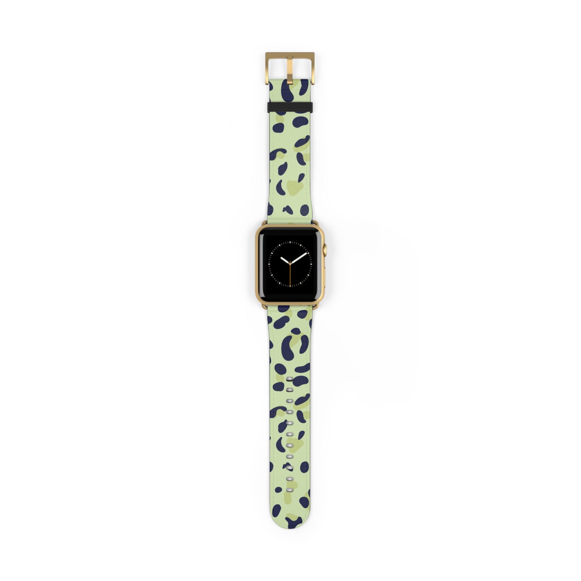 Light Green Leopard Print Apple Watch Band, Artsulli - Art is Long, Life is Short, Accessories, Size, 42 - 45 mm, Color, Gold Matte, , , 14021781187539720197