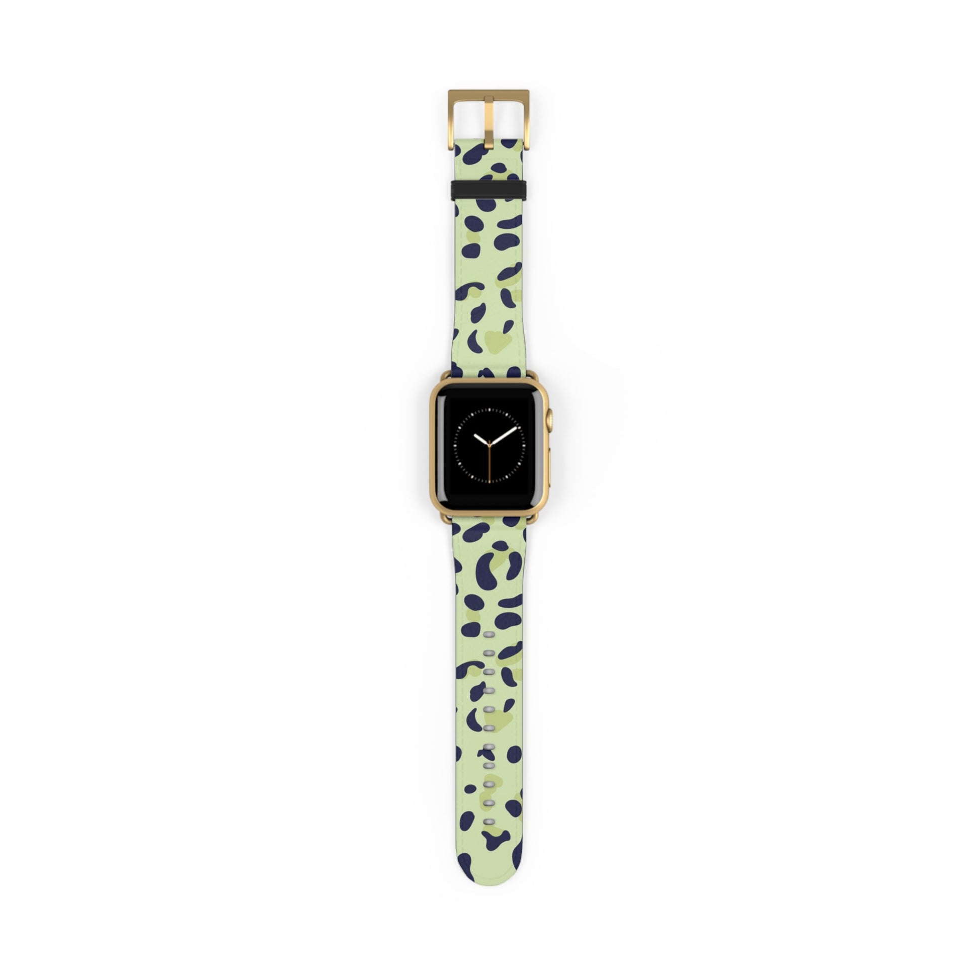 Light Green Leopard Print Apple Watch Band, Artsulli - Art is Long, Life is Short, Accessories, Size, 38 - 41 mm, Color, Gold Matte, , , 62289309326379076728