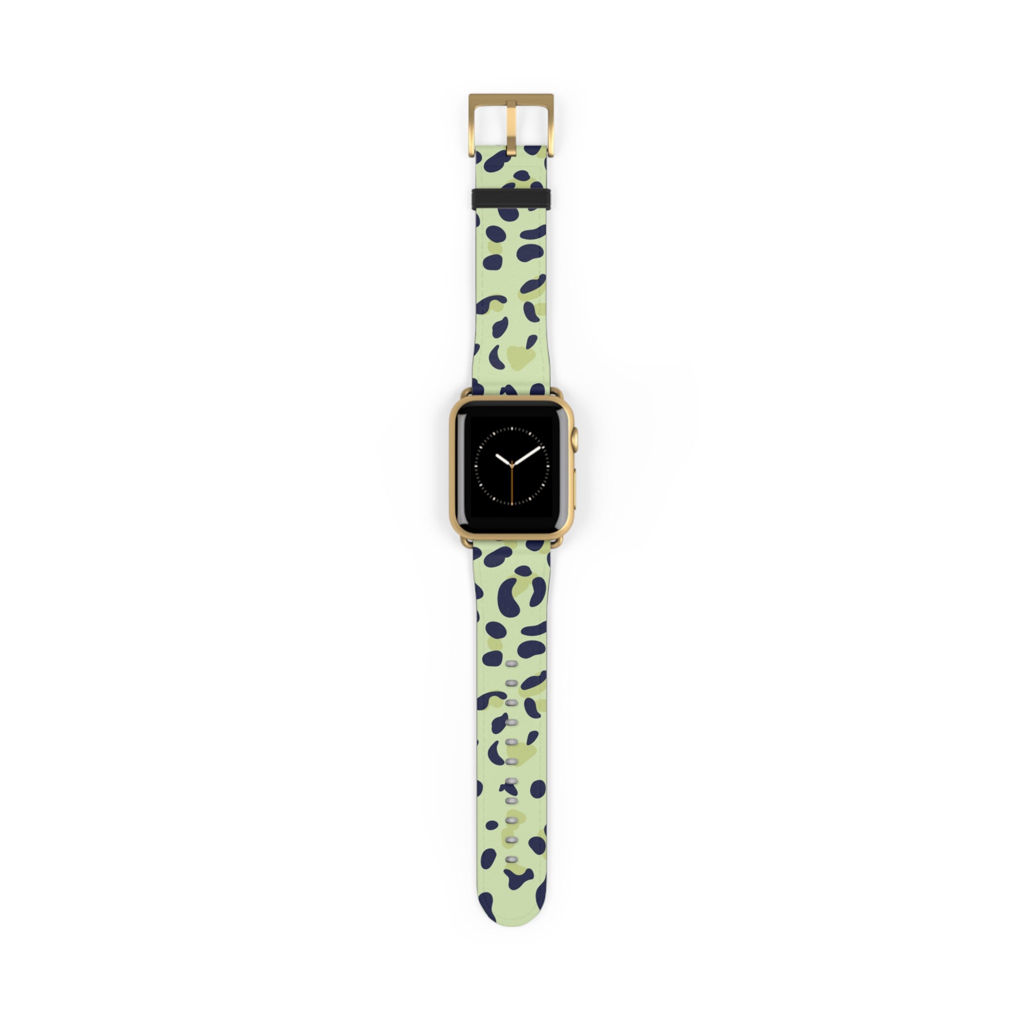 Light Green Leopard Print Apple Watch Band, Artsulli - Art is Long, Life is Short, Accessories, Size, 38 - 41 mm, Color, Gold Matte, , , 62289309326379076728