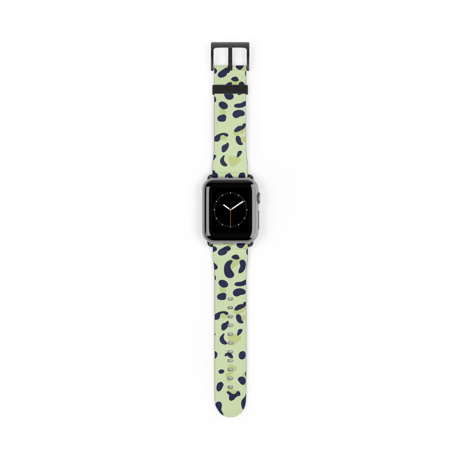 Light Green Leopard Print Apple Watch Band, Artsulli - Art is Long, Life is Short, Accessories, Size, 38 - 41 mm, Color, Black Matte, , , 47143586783489066903