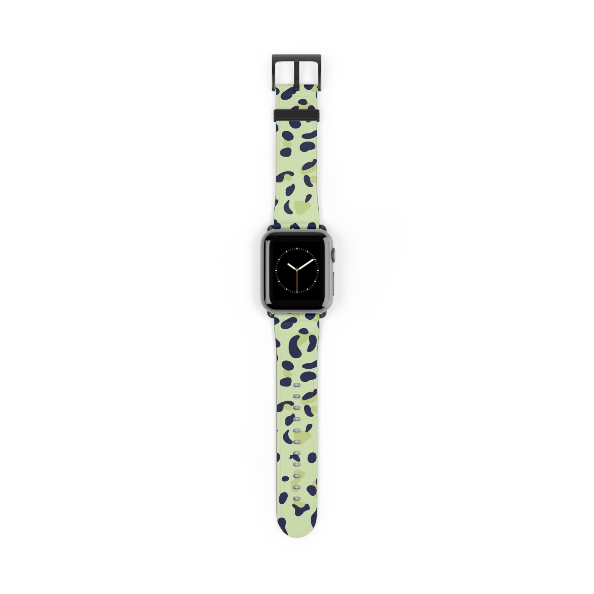 Light Green Leopard Print Apple Watch Band, Artsulli - Art is Long, Life is Short, Accessories, Size, 38 - 41 mm, Color, Black Matte, , , 47143586783489066903
