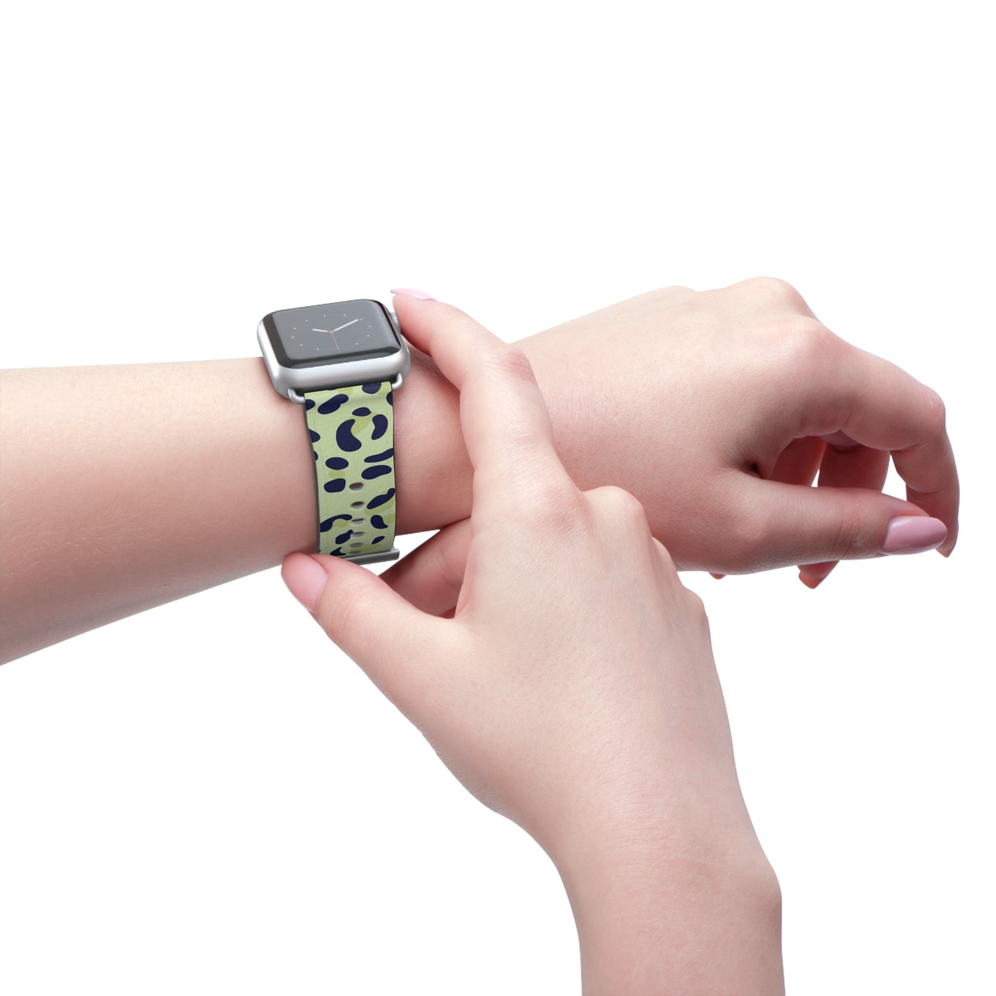 Light Green Leopard Print Apple Watch Band, Artsulli - Art is Long, Life is Short, Accessories, , , , , , , 