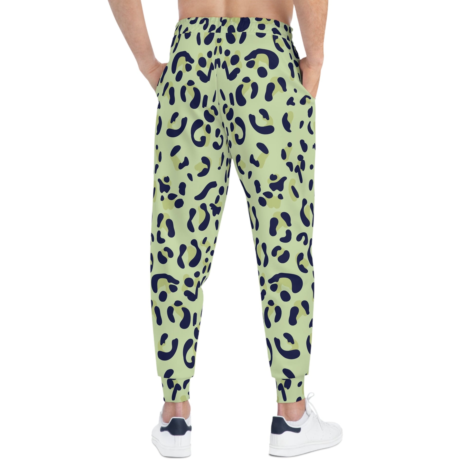 Light Green Leopard Print Joggers, Artsulli - Art is Long, Life is Short, All Over Prints, , , , , , , 