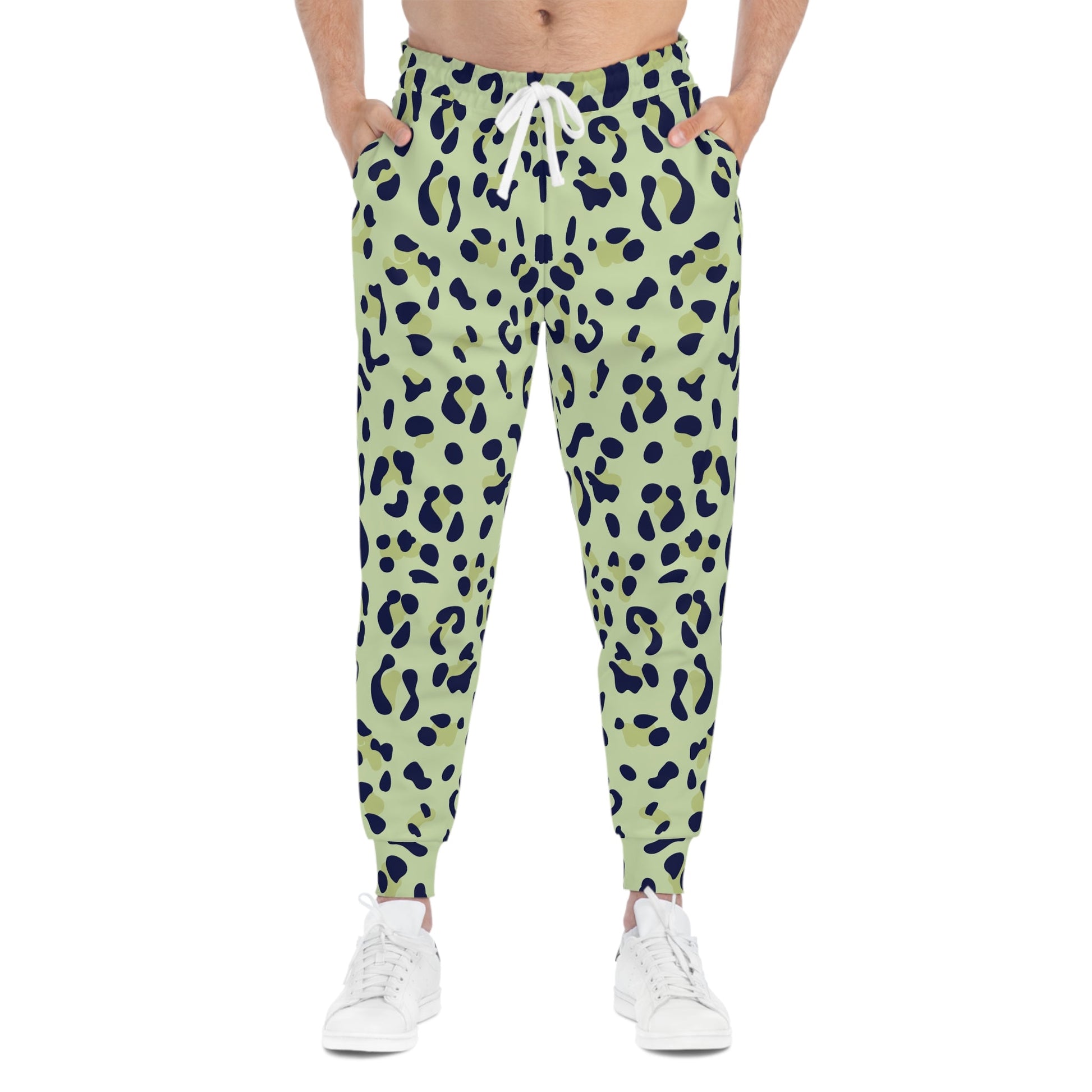 Light Green Leopard Print Joggers, Artsulli - Art is Long, Life is Short, All Over Prints, , , , , , , 