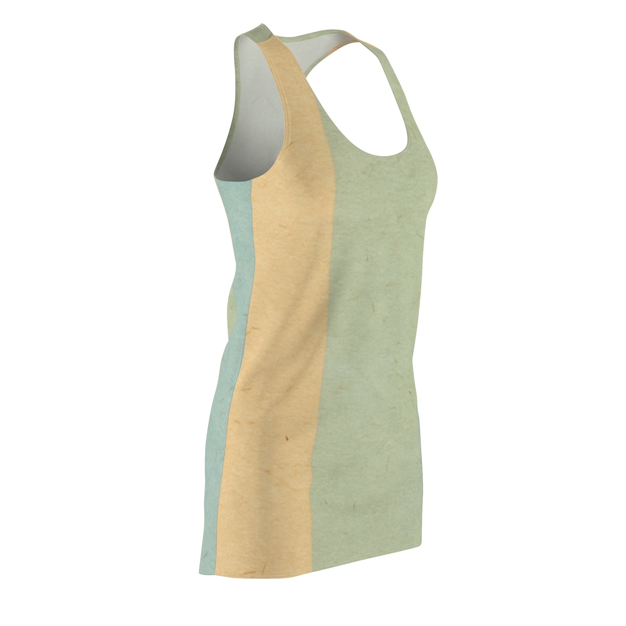 Light Green Ombre Racerback Dress, Artsulli - Art is Long, Life is Short, All Over Prints, , , , , , , 