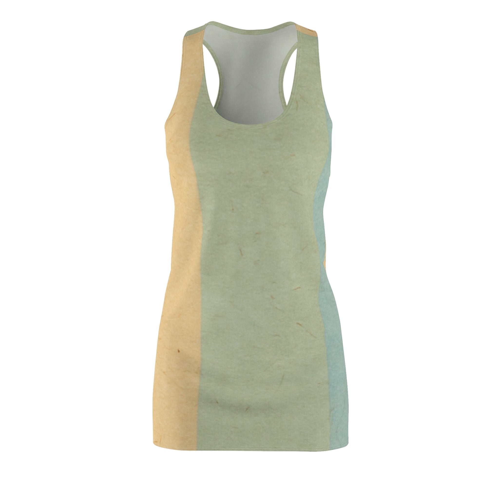 Light Green Ombre Racerback Dress, Artsulli - Art is Long, Life is Short, All Over Prints, Size, XS, , , , , 26775076886276039077