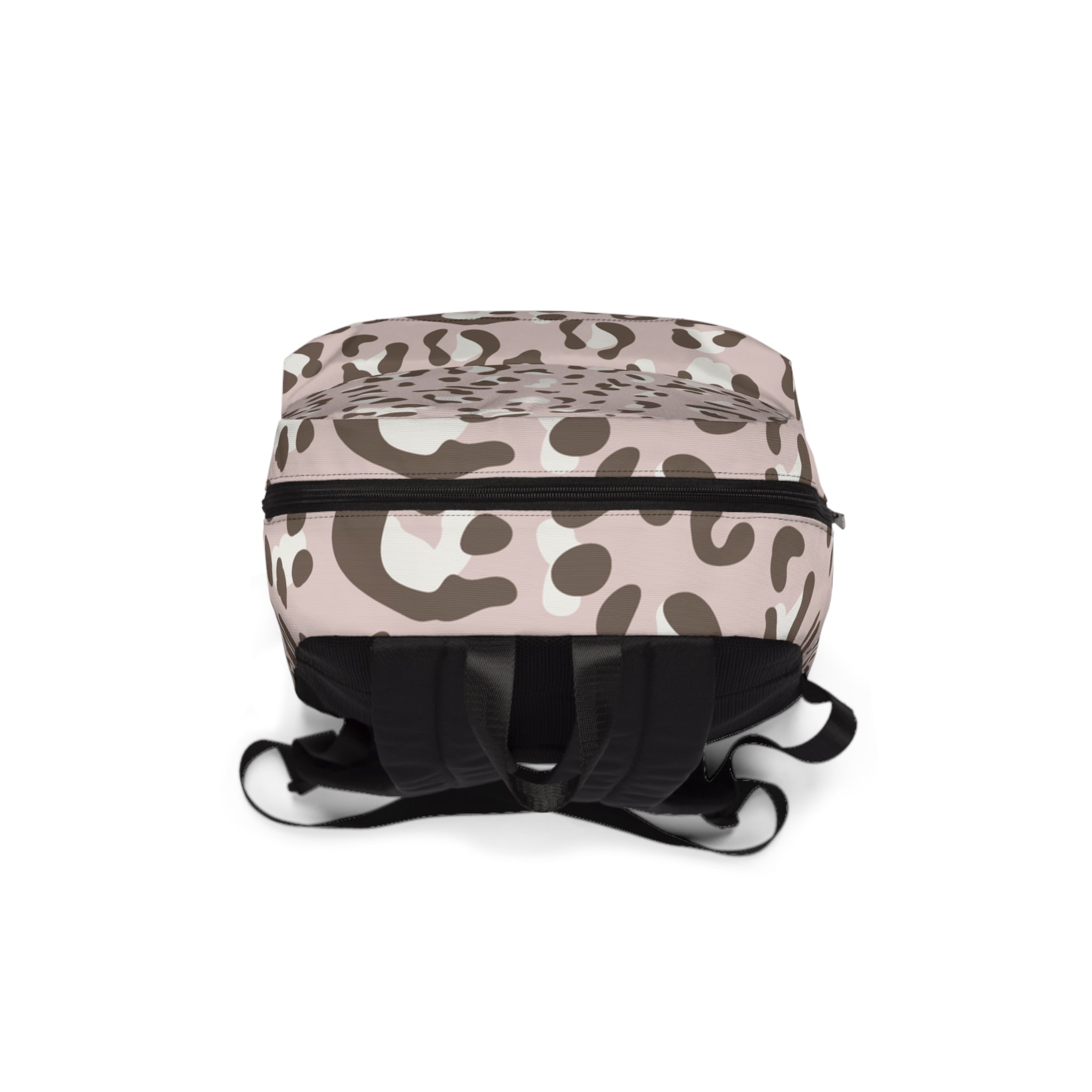 Light Pink Leopard Print Backpack, Artsulli - Art is Long, Life is Short, Bags, , , , , , , 
