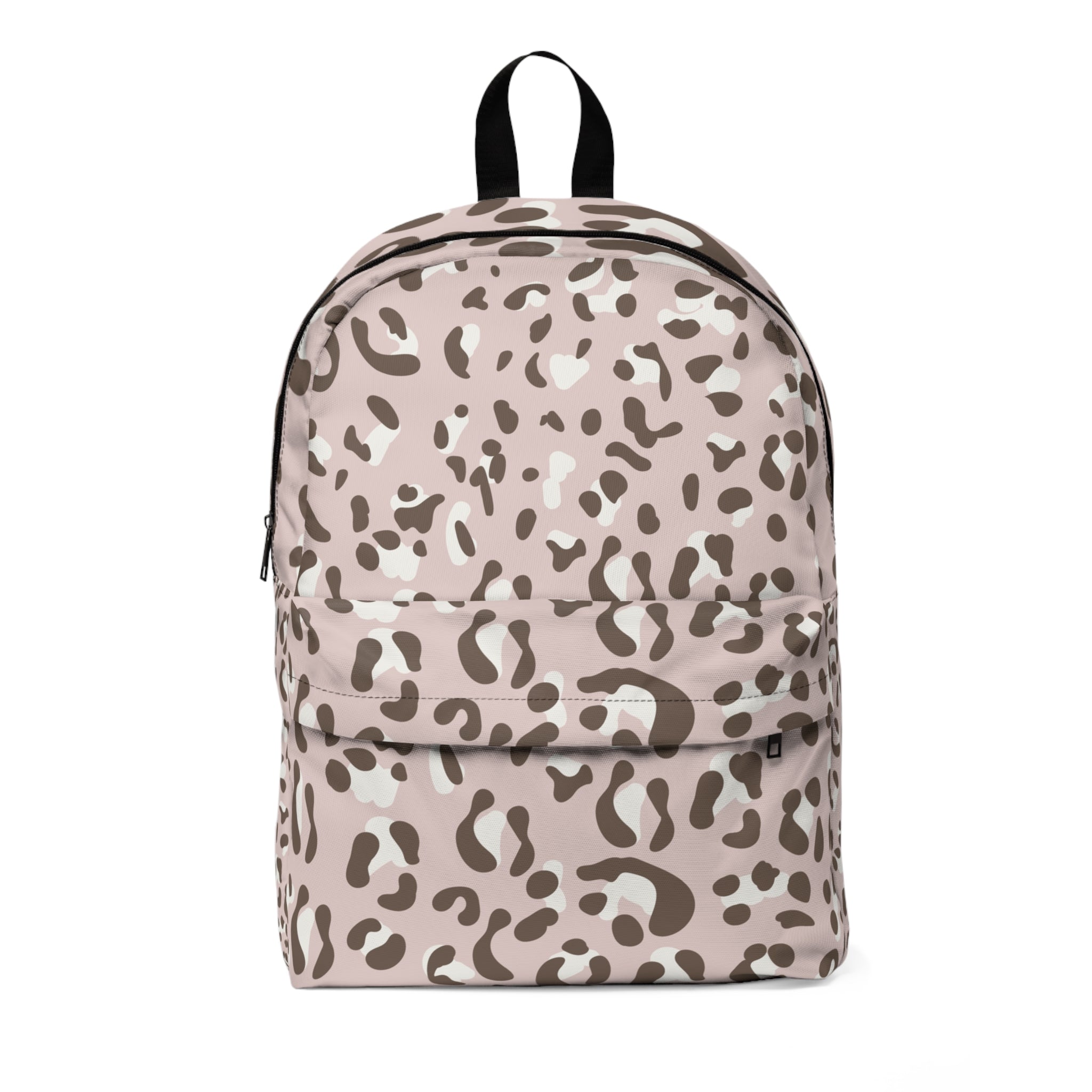 Light Pink Leopard Print Backpack, Artsulli - Art is Long, Life is Short, Bags, Size, One size, , , , , 33699113074481233975
