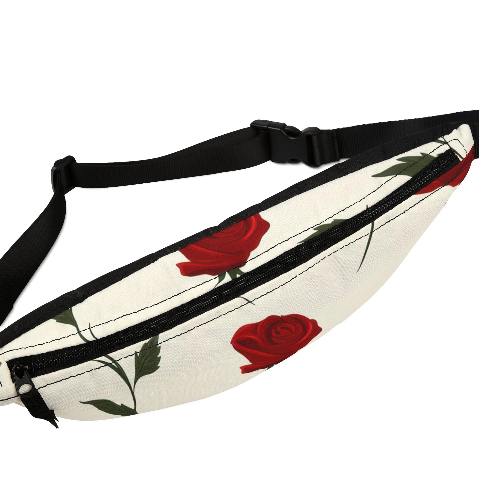 Lightweight Red Roses Fanny Pack, Artsulli - Art is Long, Life is Short, Bags, , , , , , , 